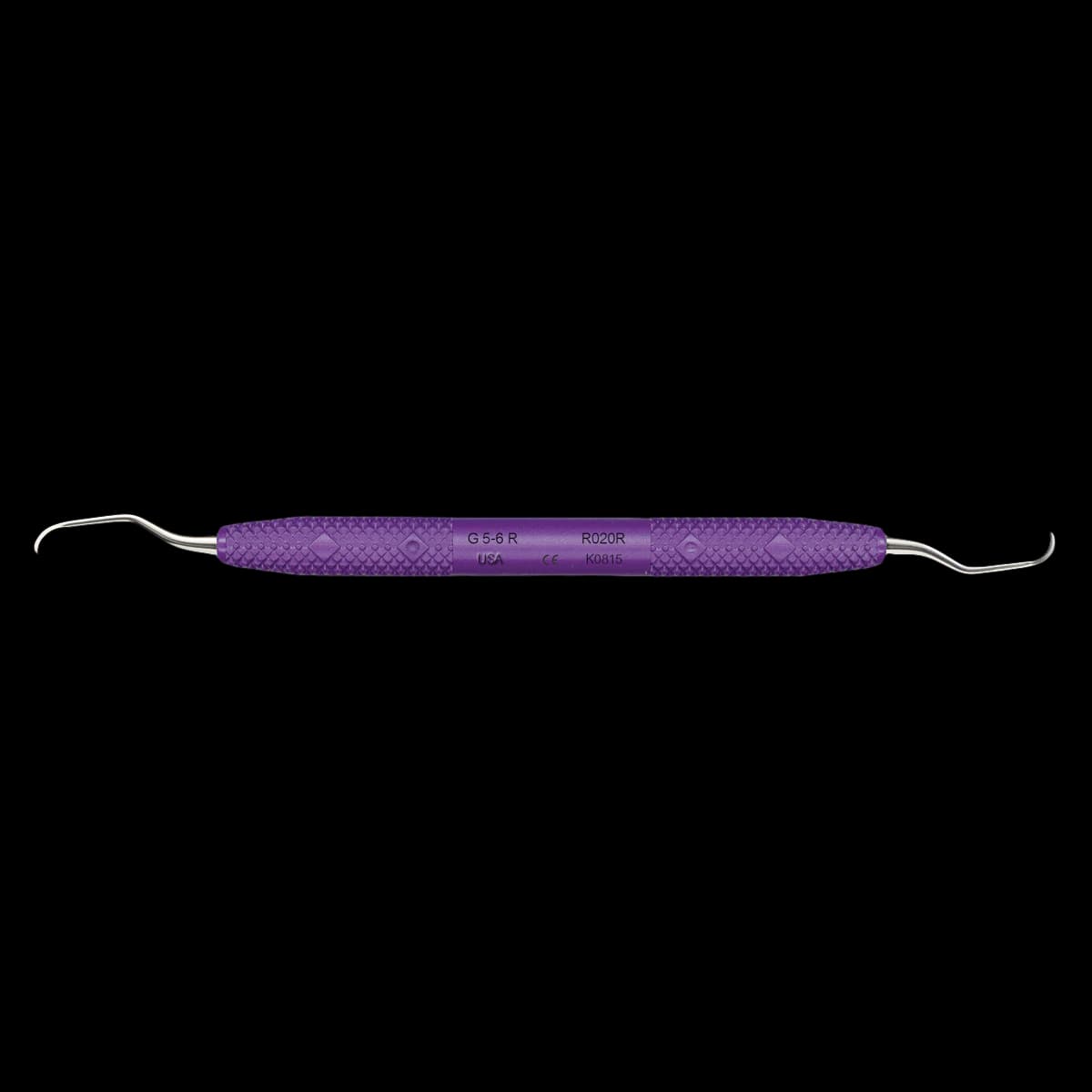 PDT Amazing Gracey 5/6 Rigid Curette, Double End, Purple Resin Handle, R020R - Gracey 5-6 Rigid Curette R020R - Image 1