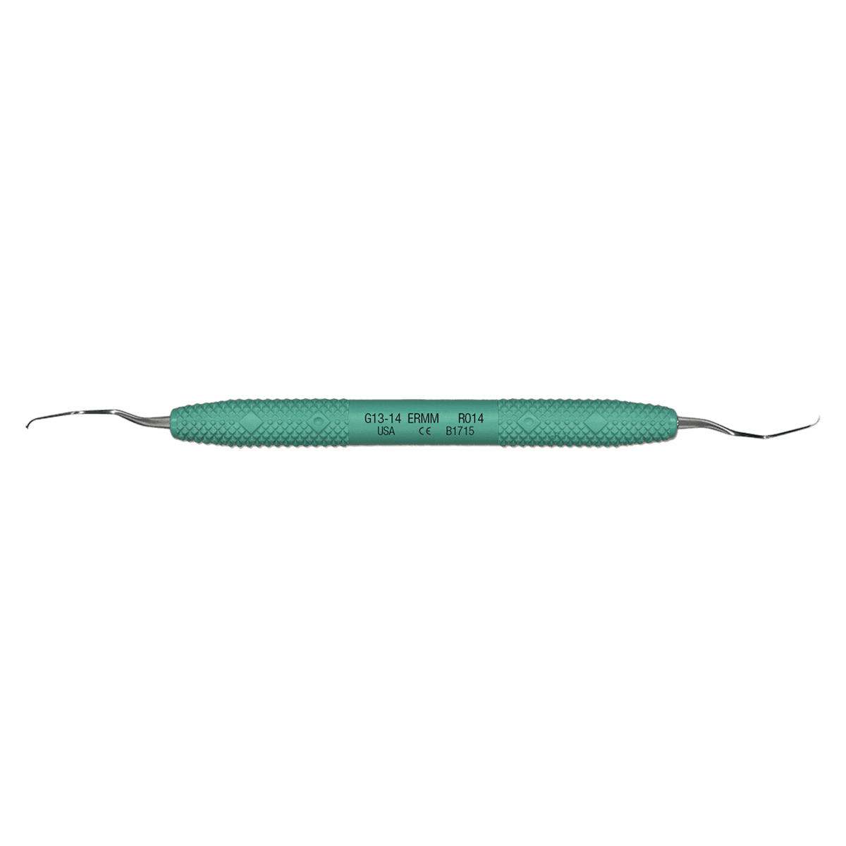 Amazing Gracey 13-14 Extended Reach Micro Mini Curette with Green Handle, R014 - Gracey 13-14 Micro Mini w/ Green Handle - Image 1