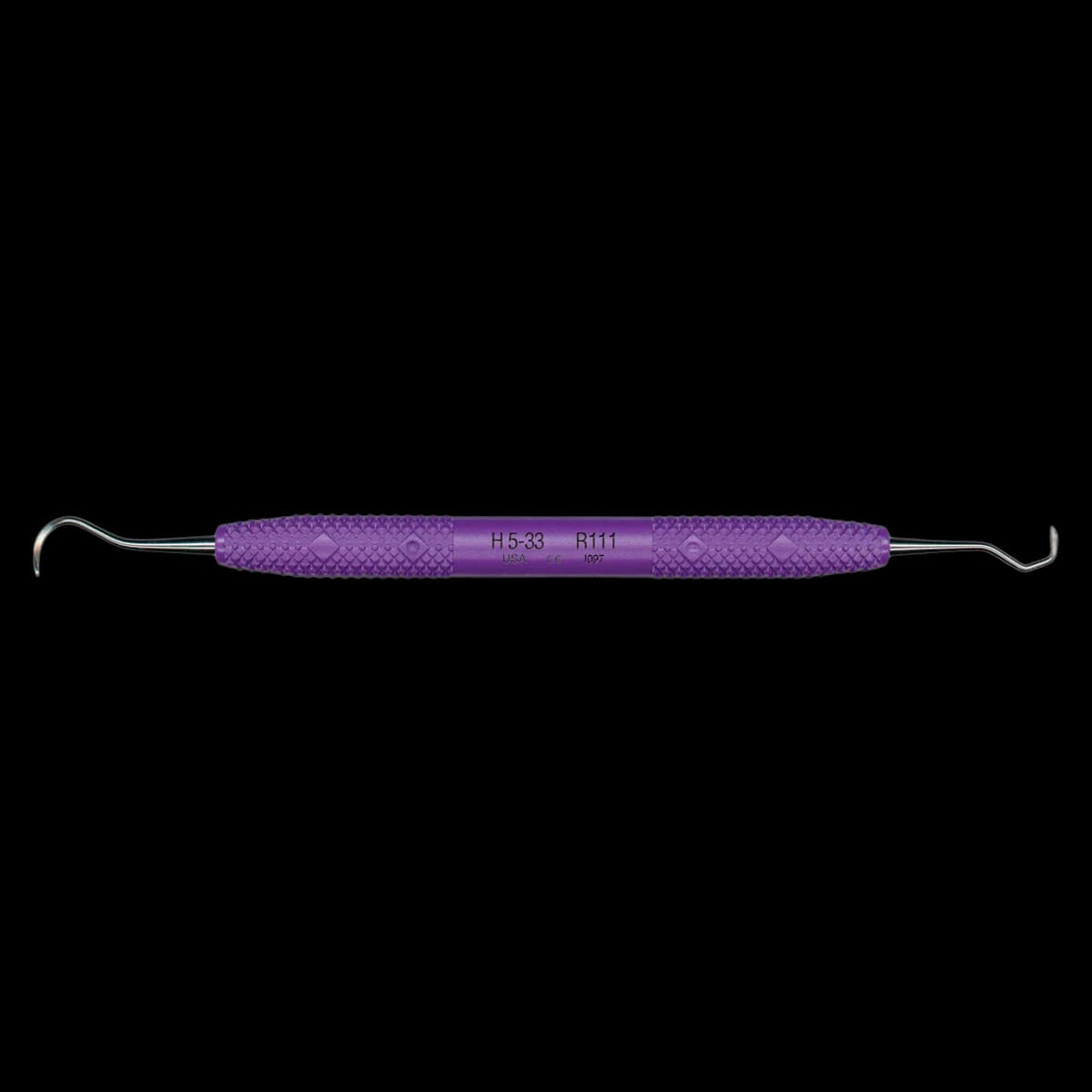 PDT Cruise Line H5/33 Double-Ended Sickle Scaler, Jacquette, Passionate Purple Resin Handle, R111 - Scaler H5-33 PDT Cruise Instrument R111 - Image 1