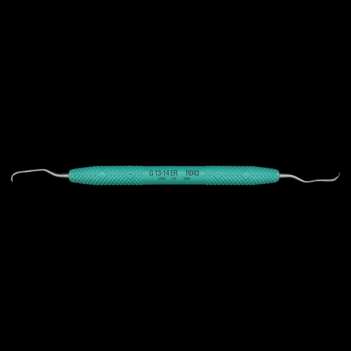 PDT Amazing Gracey 13-14 Extended Reach Curette, Double End, Green Resin Handle, R043 - Gracey 13-14 Extended Reach PDT Cruise Instrument R043 - Image 1