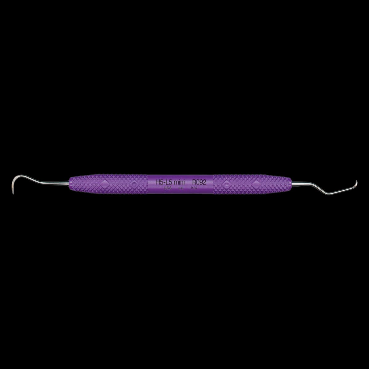PDT H5/Langer 5 Mini Scaler/Curette, Double-Ended, Anterior, Purple Resin Handle, 1/Pk, R092 - H5/Langer 5 Mini Scaler/Curette - Image 1