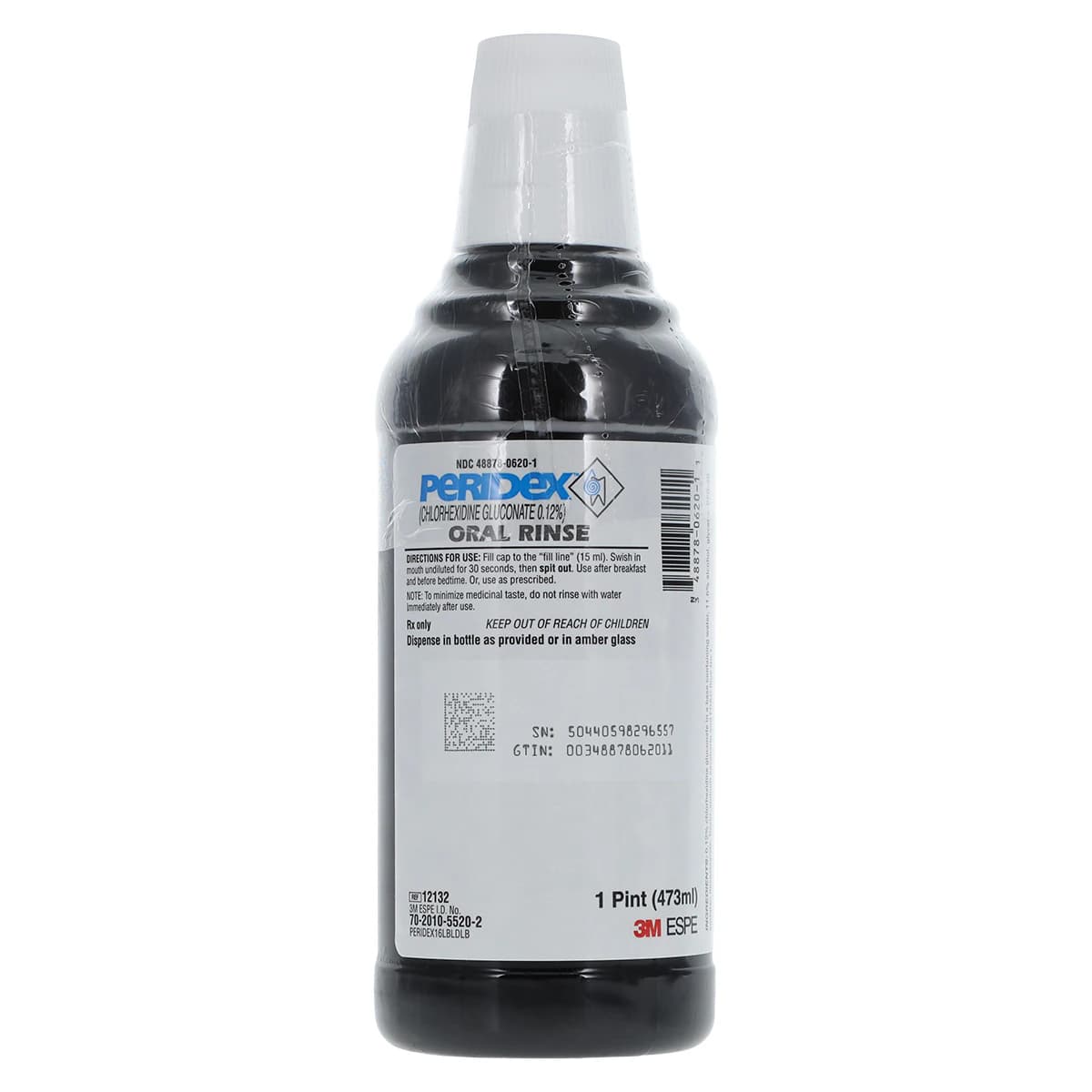 3M Peridex Chlorhexidine Gluconate 0.12% Oral Rinse, Herbal Mint, 16 oz Bottle, 12132 - 3M™ Peridex™ Chlorhexidine Gluconate 0.12% Oral Rinse 16oz Bottle - Image 1