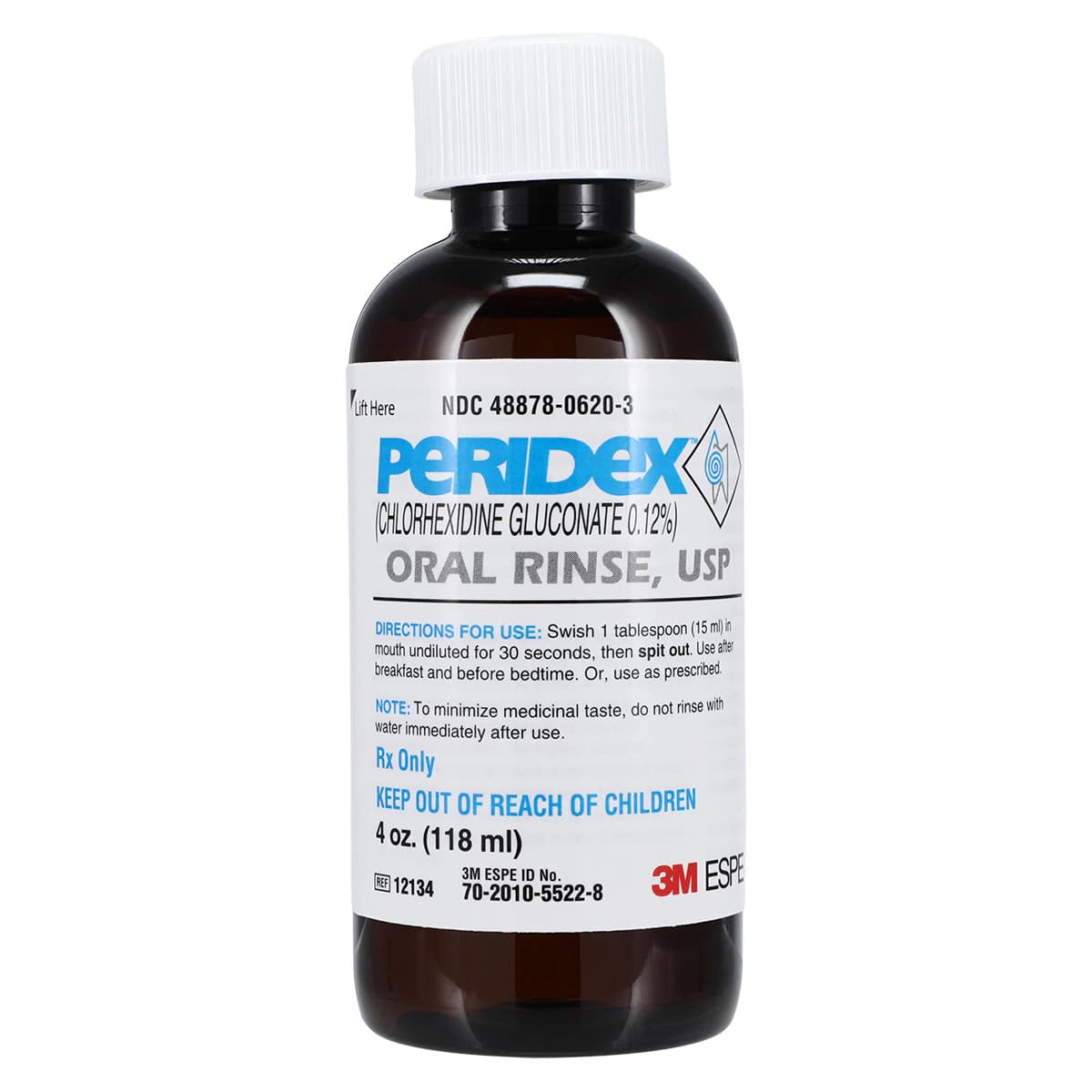 3M Peridex Chlorhexidine Gluconate 0.12% Oral Rinse, Herbal Mint, 4 oz Bottle, 12134 - 3M™ Peridex™ Chlorhexidine Gluconate 0.12% Oral Rinse 4oz Bottle - Image 1