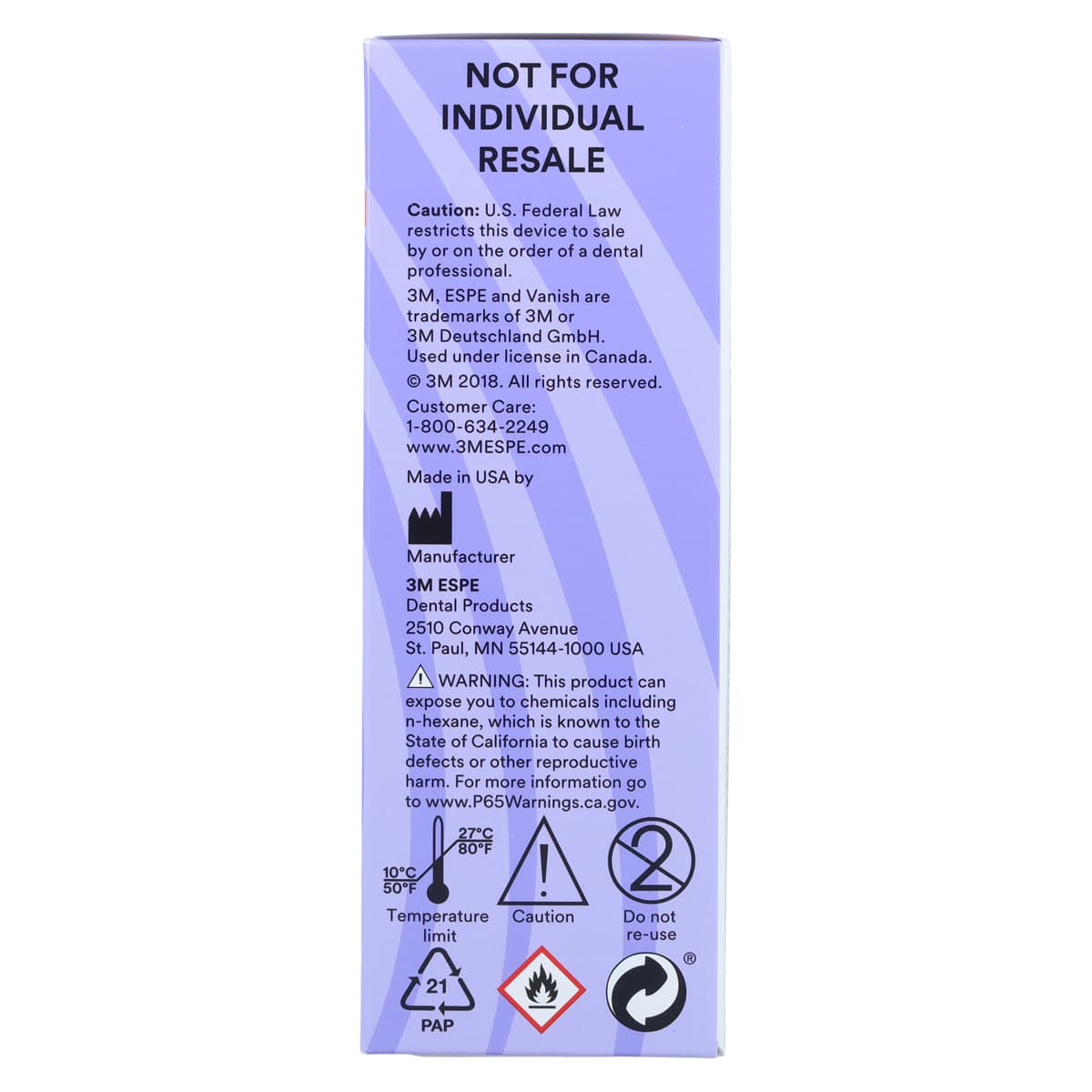 3M Vanish 5% Sodium Fluoride White Varnish with Tri-Calcium Phosphate (TCP), Melon Flavor, 0.5 mL Unit Dose, 1000/Pk, 12151L thumbnail 6