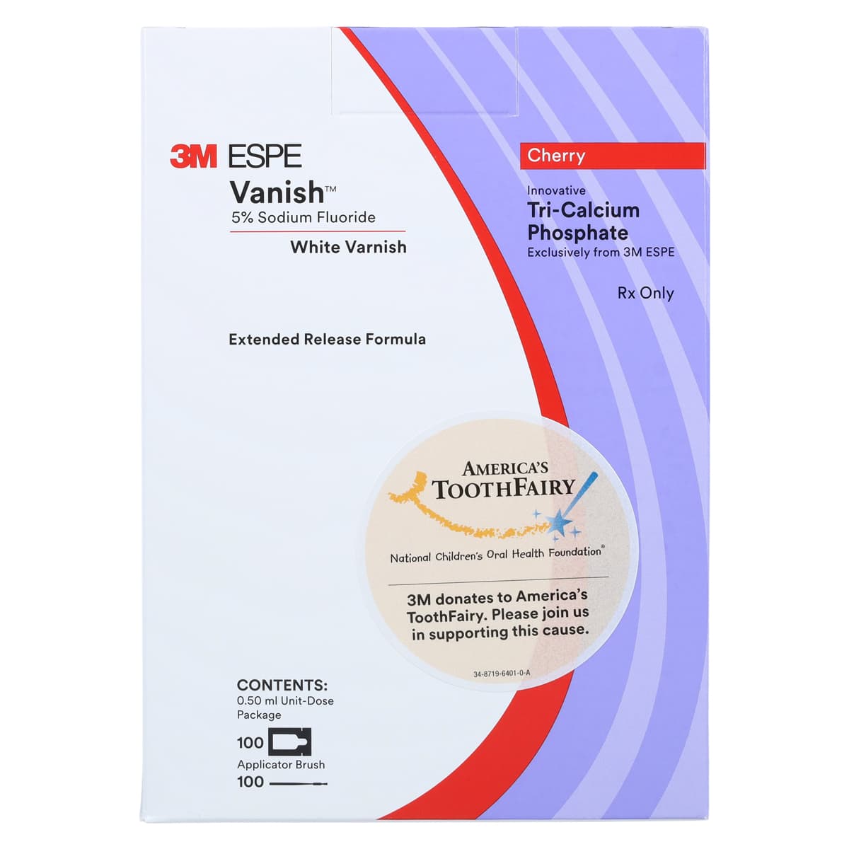 3M (Solventum) Vanish 5% Sodium Fluoride White Varnish, Assorted Flavors (Cherry, Melon, Mint), 0.5 mL Unit Dose, 1000/Pk, 12151X thumbnail 8