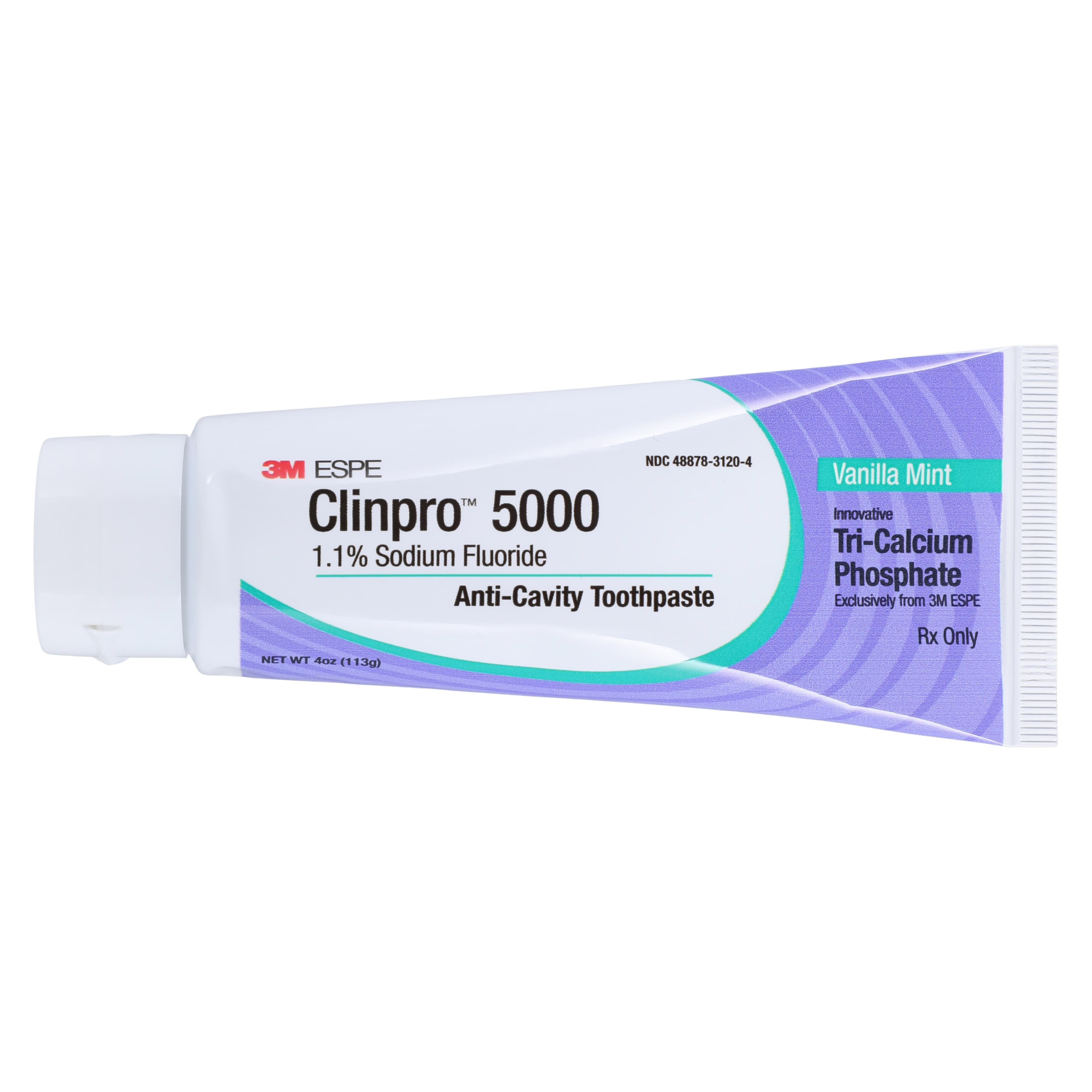 3M Clinpro 5000 1.1% Sodium Fluoride Anti-Cavity Toothpaste, Vanilla Mint, 4 oz Tube, 12115 thumbnail 3
