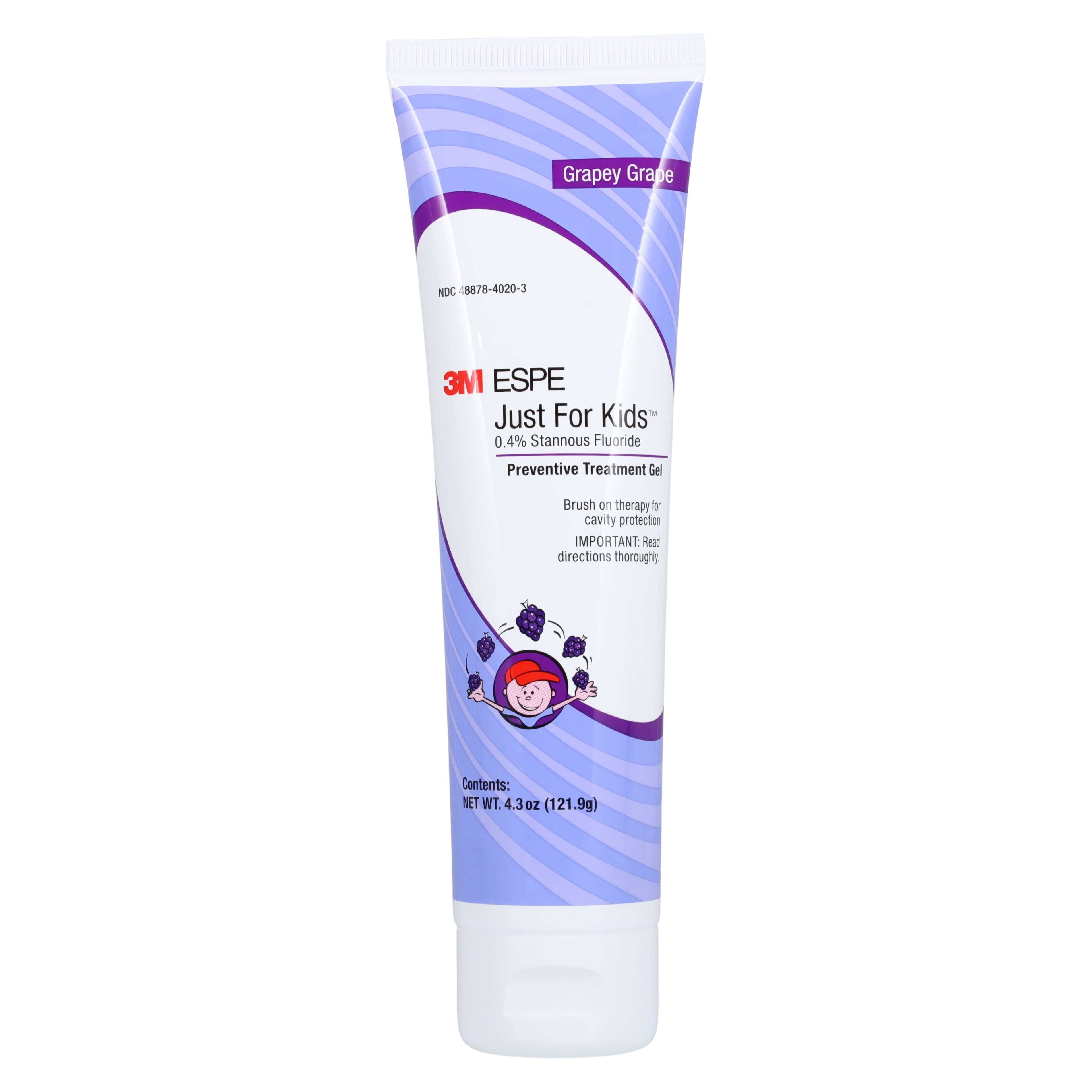 3M Just For Kids 0.4% Stannous Fluoride Brush-On Gel, Grapey Grape, 4.3 oz Tube, 12107G thumbnail 2