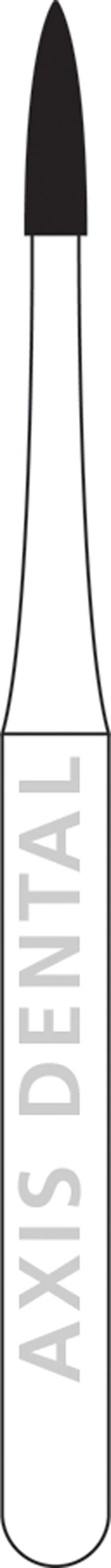 NTI Diamond Bur, FG, Flame, # M889, 0.9 mm, Medium Grit, Gray, 5/Pk, M889-009 - NTI Diamond Burs, FG, Flame, # M889, 0.9 mm, Medium, Gray, 5/Pk, M889-009 - Image 1