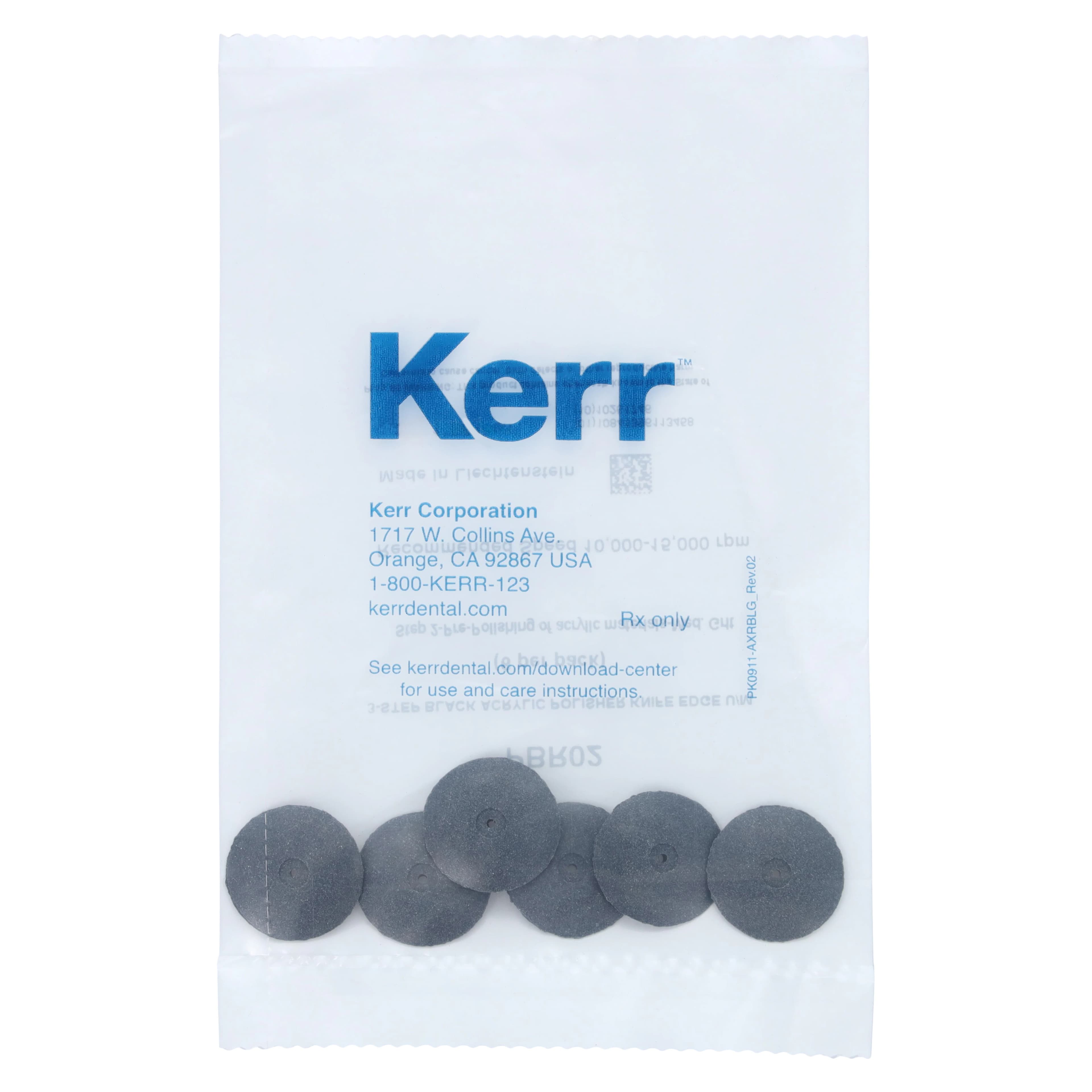 NTI Acrylic Silicone Polishers, Knife Edge, Unmounted, Medium (Black), 22 mm, 6/Pk, PBR02 - NTI Acrylic Silicone Polishers for Adjusting and Polishing Acrylic Materials - Image 1