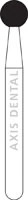 NTI Diamond Bur, Friction Grip (FG), Super Coarse, Round #801-025 (SC801-025), 2.5 mm Head, 5/Pk - NTI&reg; FG Diamonds - Super Coarse - #801-025 (2.5) - Image 1