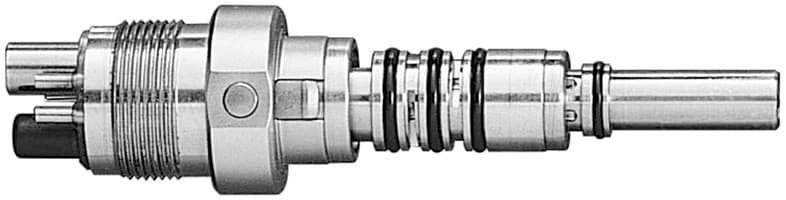 Midwest Coupler 6-Pin for Stylus & XGT High-Speed Handpieces, Fiber Optic, Stainless Steel, 790246 - Midwest Coupler 6-Pin - Image 1
