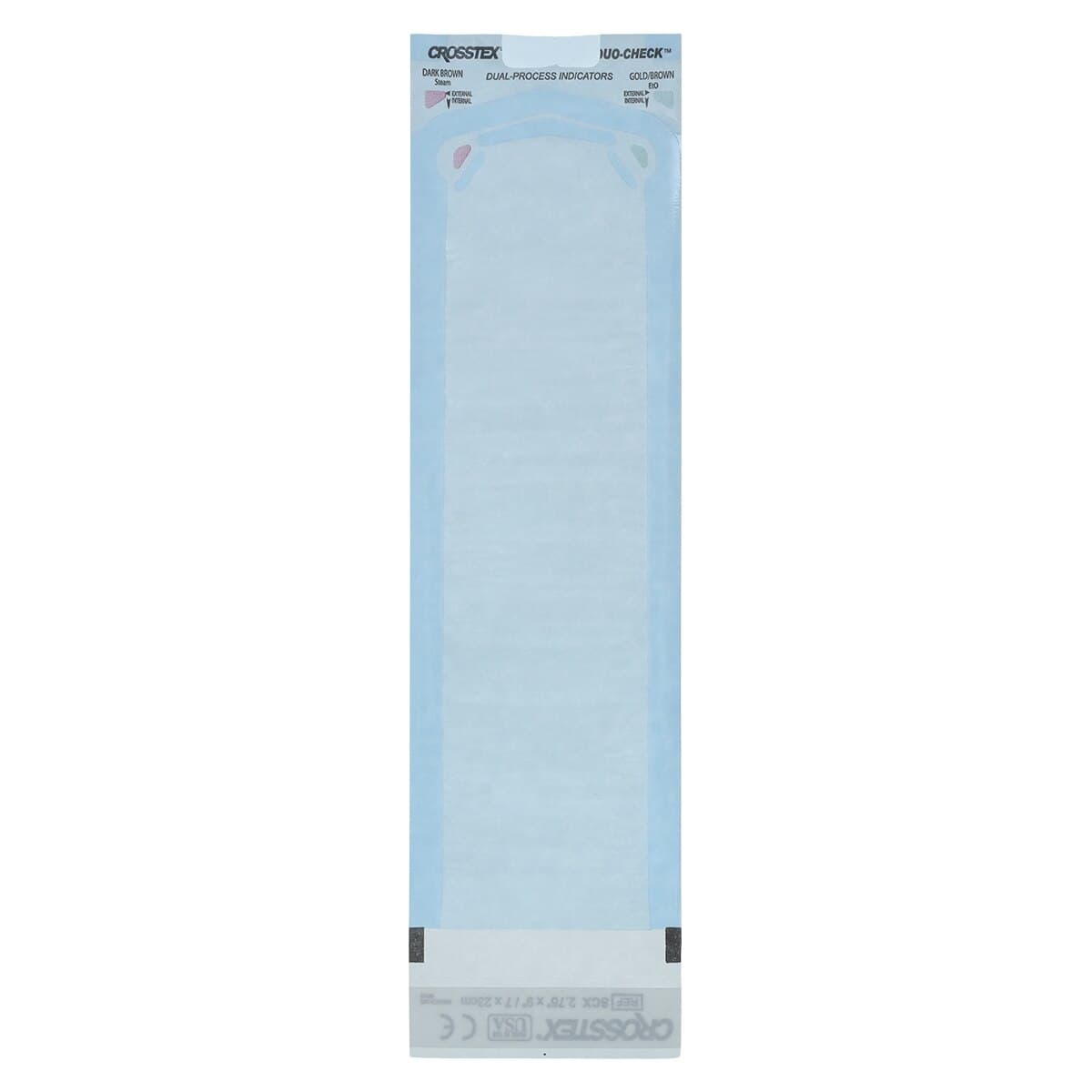 Crosstex Duo-Check Self-Seal Sterilization Pouches, 2-3/4" x 9", Blue Film, 200/Box, SCX thumbnail 3