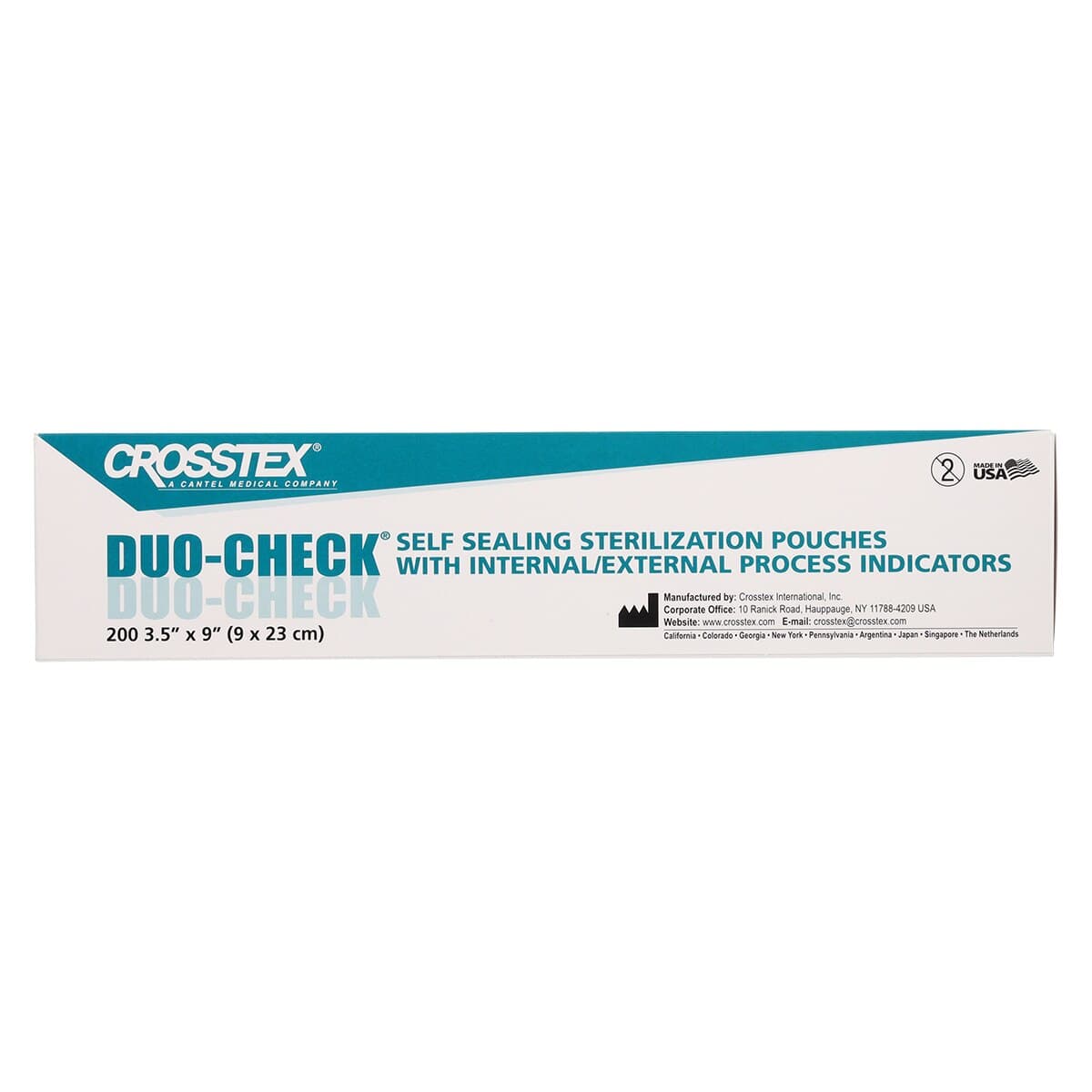 Crosstex Duo-Check Self-Seal Sterilization Pouches, 3-1/2" x 9", Blue Film, 200/Box thumbnail 6