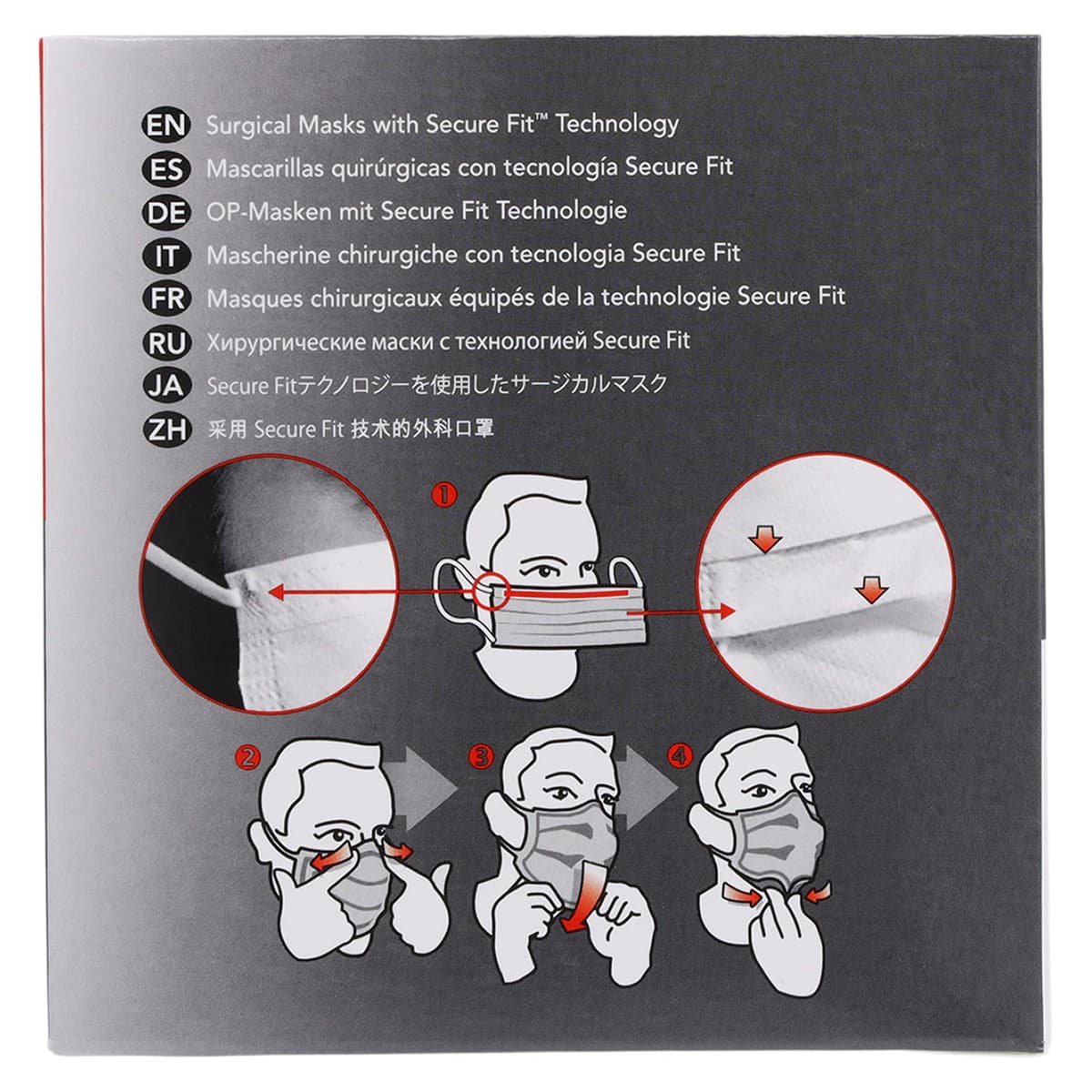 Crosstex Ultra Sensitive Earloop Mask with SecureFit Technology, ASTM Level 3, White, 50/Box, GCFCXSSF thumbnail 7