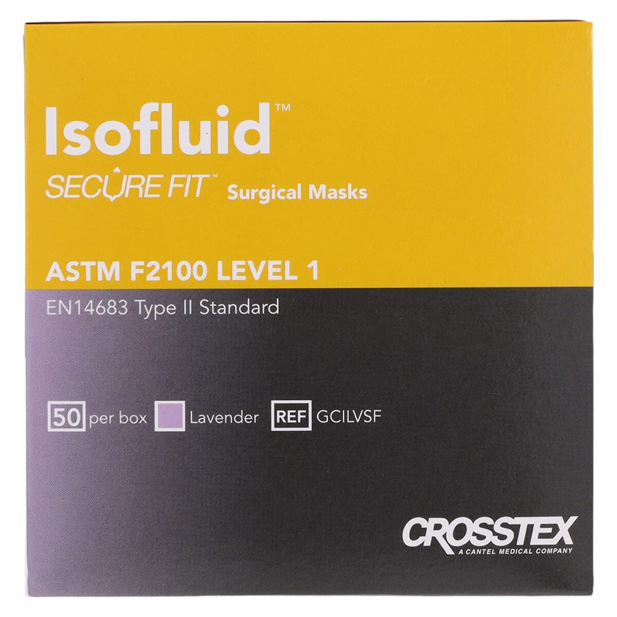 Isofluid SecureFit Earloop Surgical Face Mask, ASTM Level 1, Lavender, One Size Fits Most, 50/Box, GCILVSF thumbnail 8