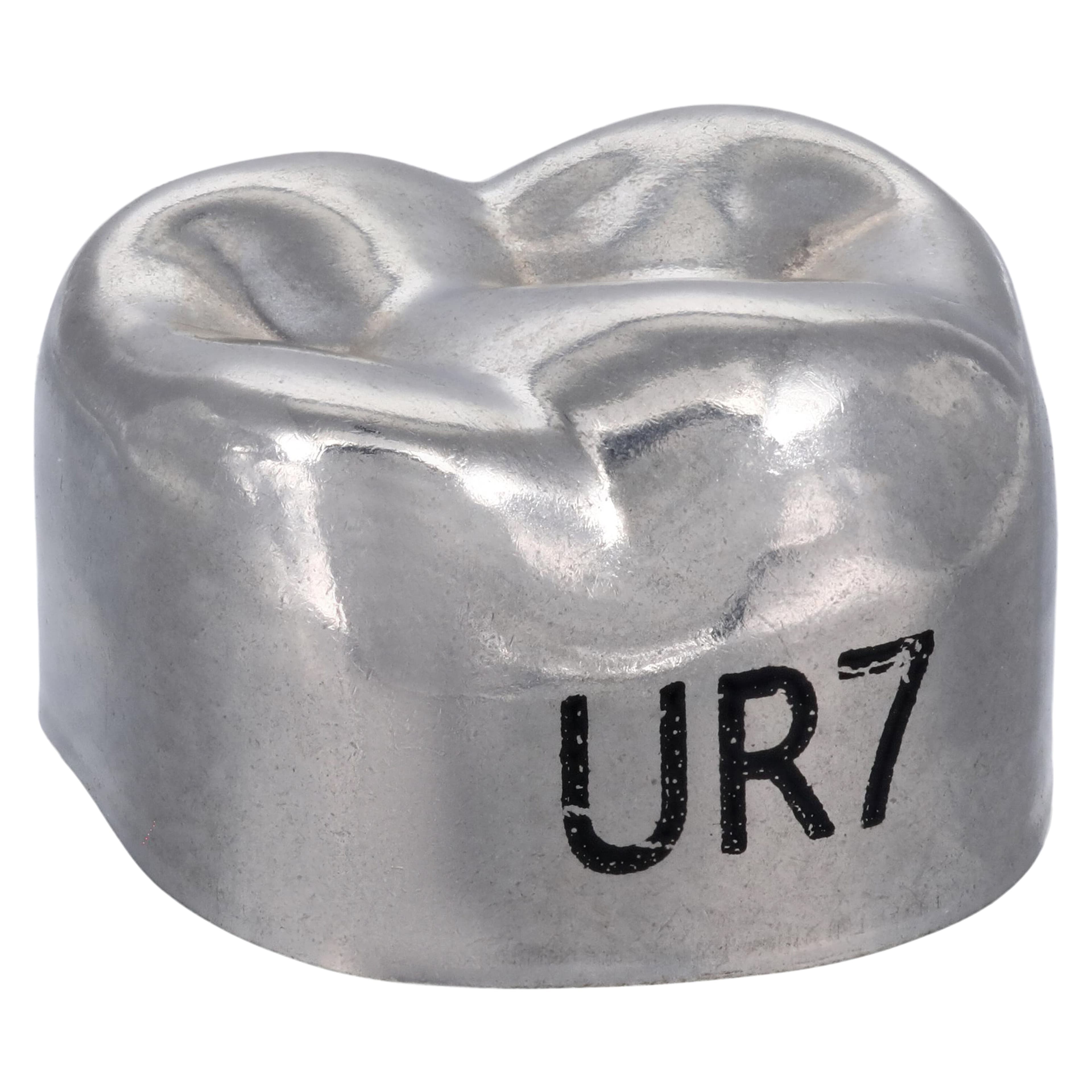 3M Unitek Stainless Steel Primary Molar Crown, Upper Right Second Primary Molar, Size 7 (2UR7), 5/Box, 900227 thumbnail 3