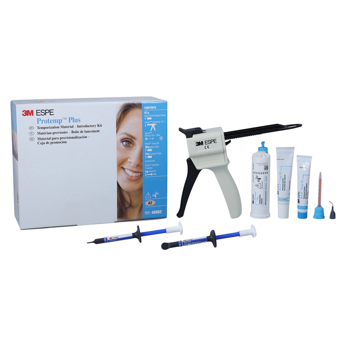 Solventum Protemp Plus Temporization Material Introductory Kit, Shade A2, 50 ml Cartridge, 46962 thumbnail 2