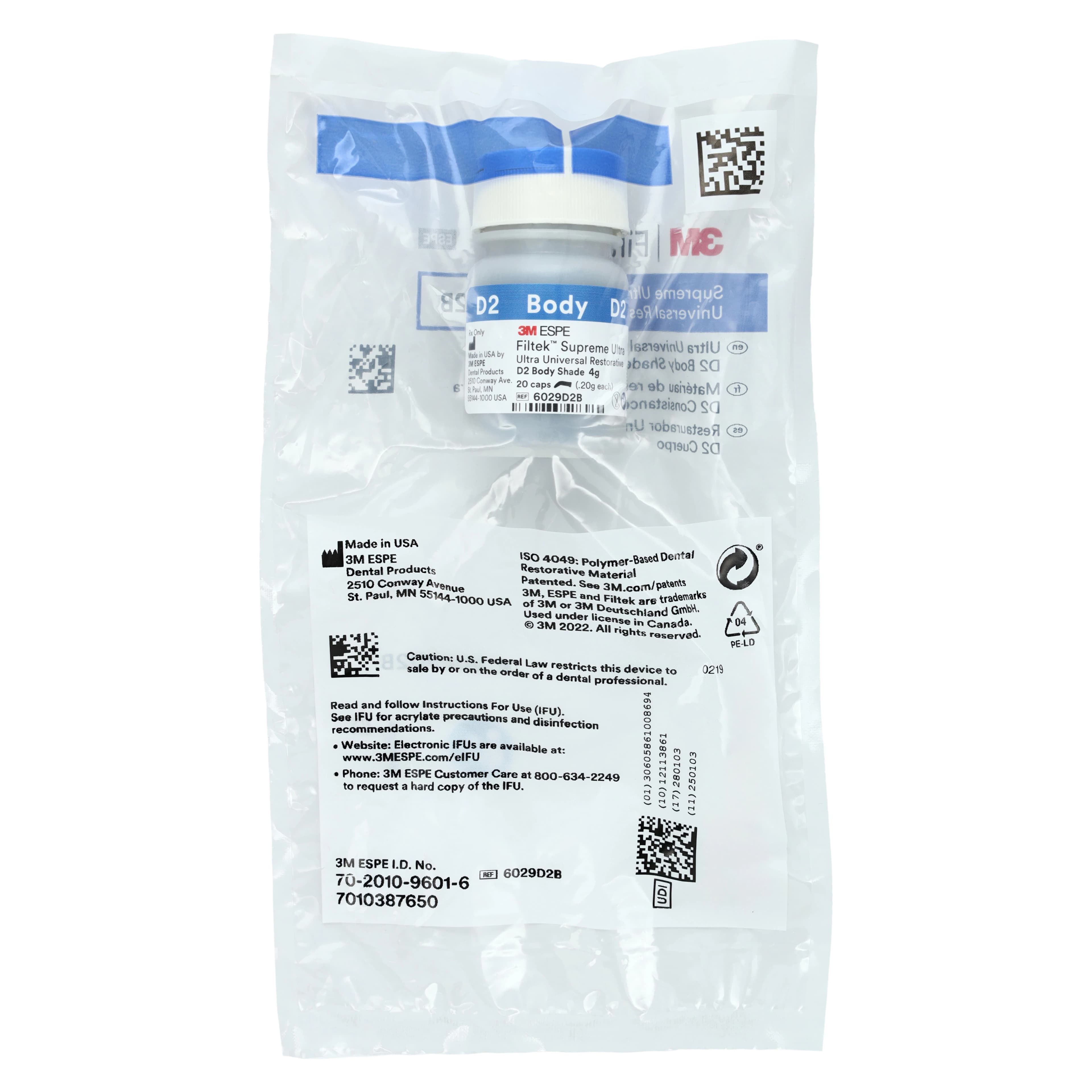 Filtek Supreme Ultra Universal Restorative Capsules, D2 Body, 0.2 g, 20/Pk, 6029D2B thumbnail 6