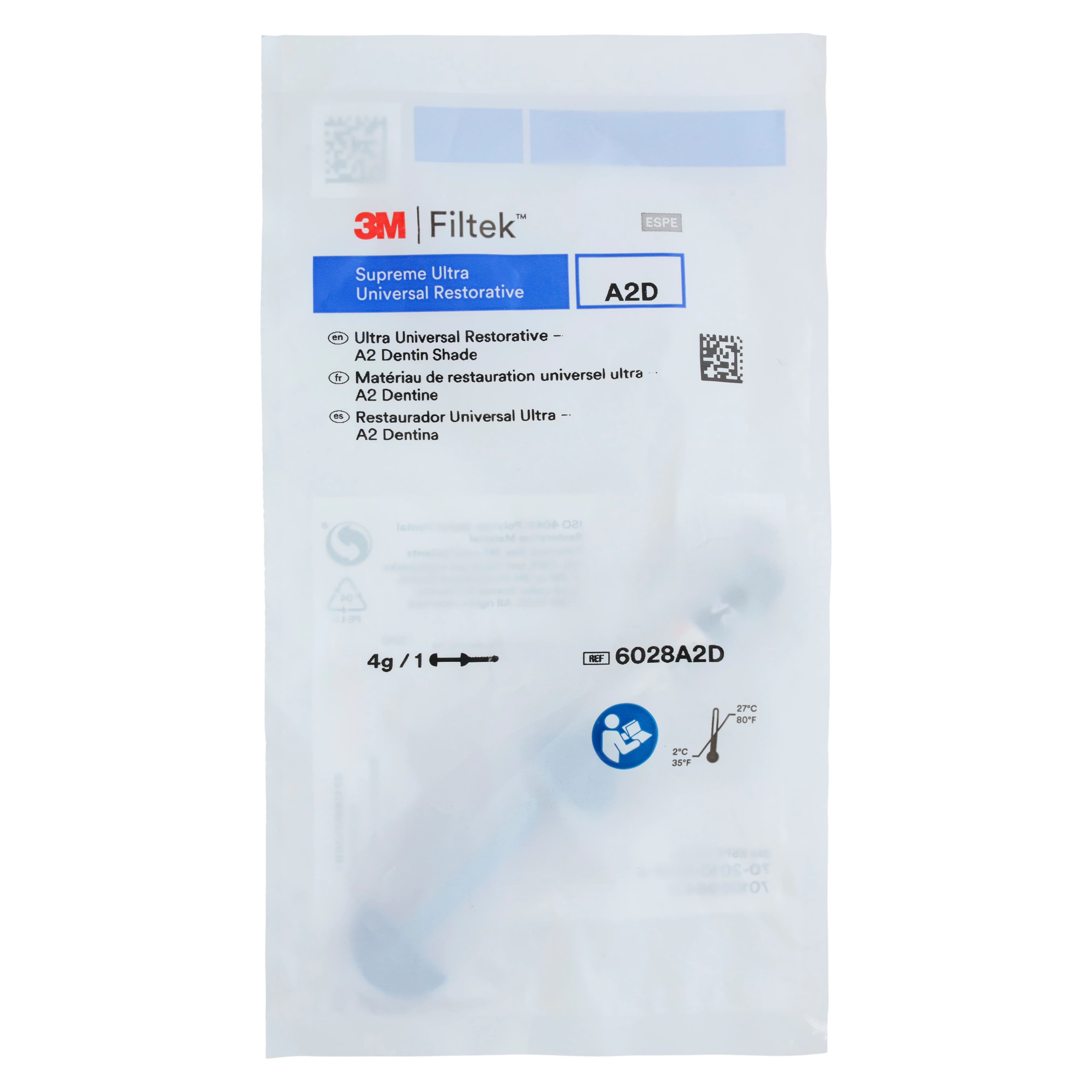 Filtek Supreme Ultra Universal Restorative Syringe Refill, A2 Dentin, 4 g, 6028A2D thumbnail 4