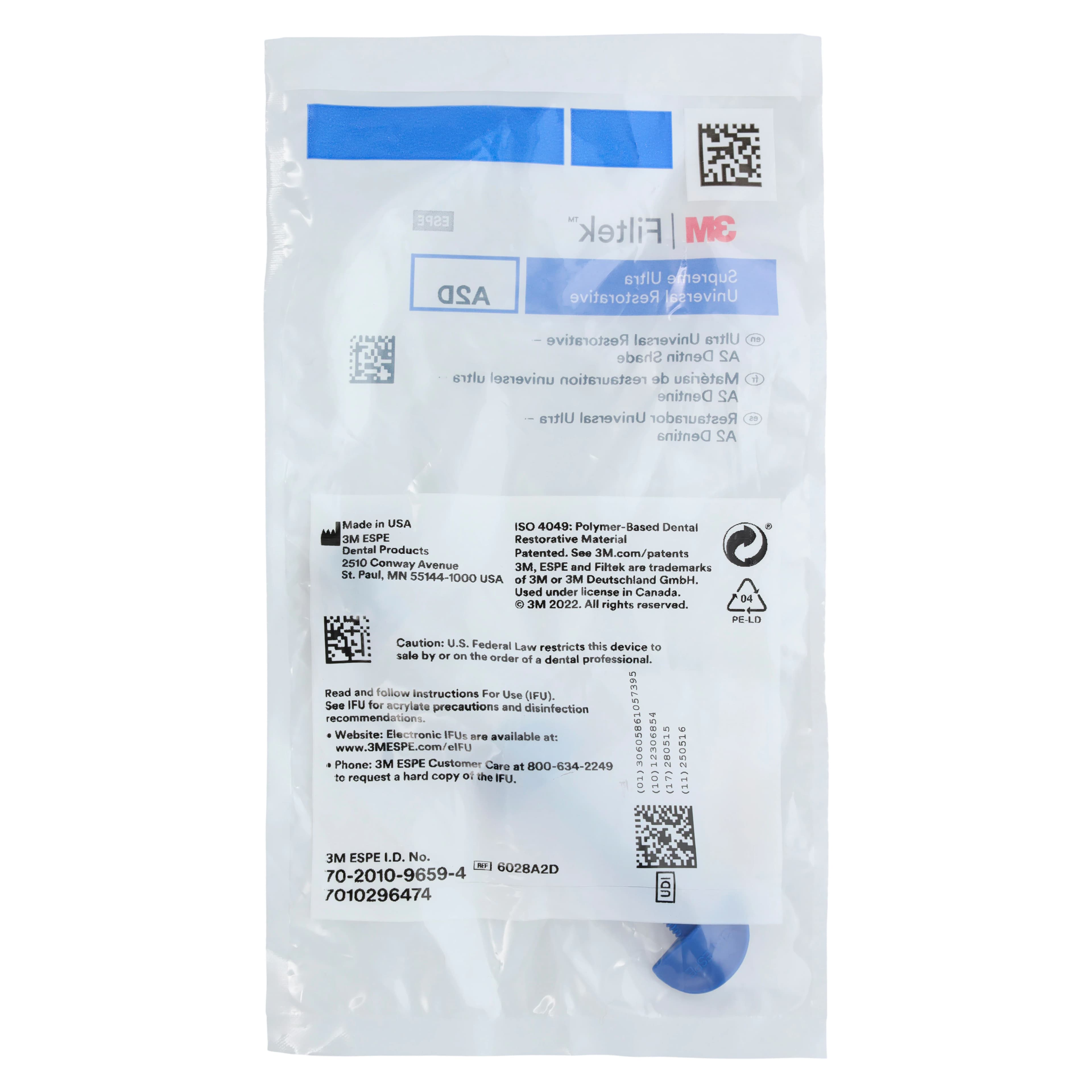 Filtek Supreme Ultra Universal Restorative Syringe Refill, A2 Dentin, 4 g, 6028A2D thumbnail 5
