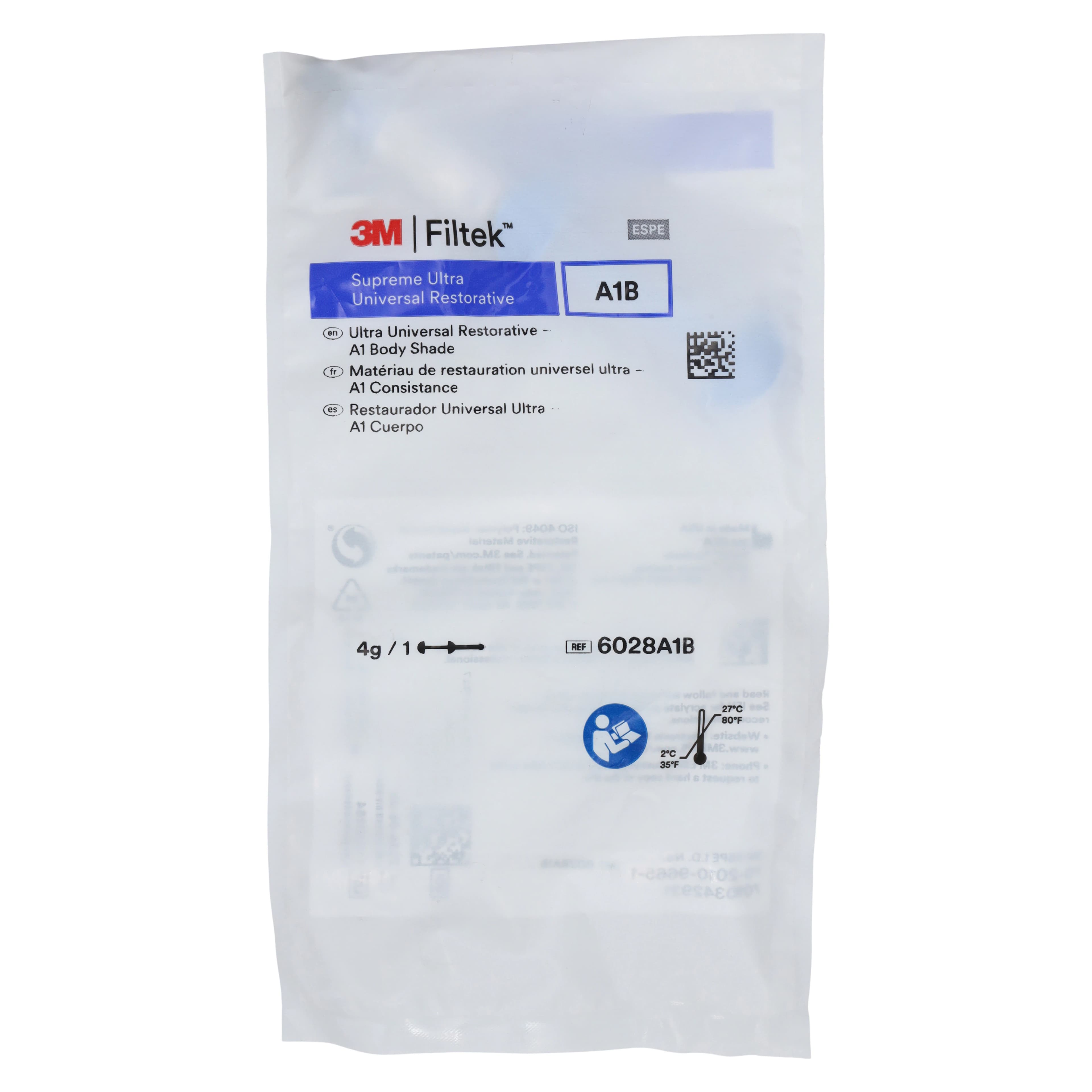 Filtek Supreme Ultra Universal Restorative Syringe, A1 Body, 4 g, 1/Pk, 6028A1B thumbnail 4