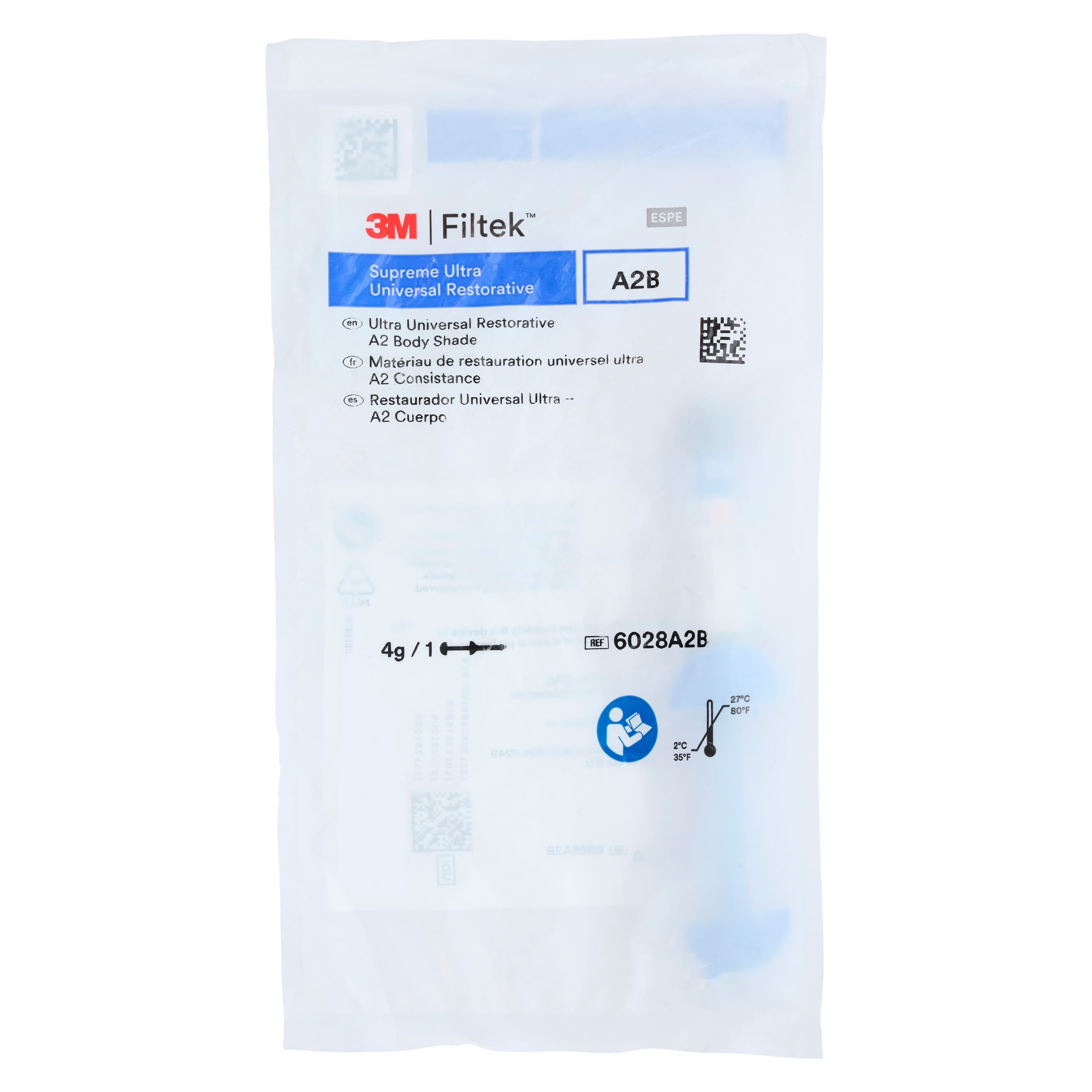 Filtek Supreme Ultra Universal Restorative Syringe Refill, A2 Body, 4 g, 6028A2B thumbnail 4