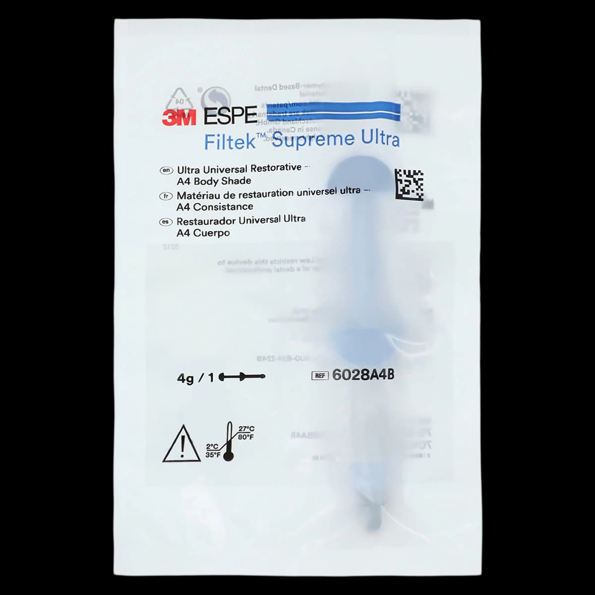 3M Filtek Supreme Ultra Universal Restorative Syringe, A4 Body, 4 g, 6028A4B - Filtek Supreme Ultra Universal Syringe 4gm A4 Body - Image 1