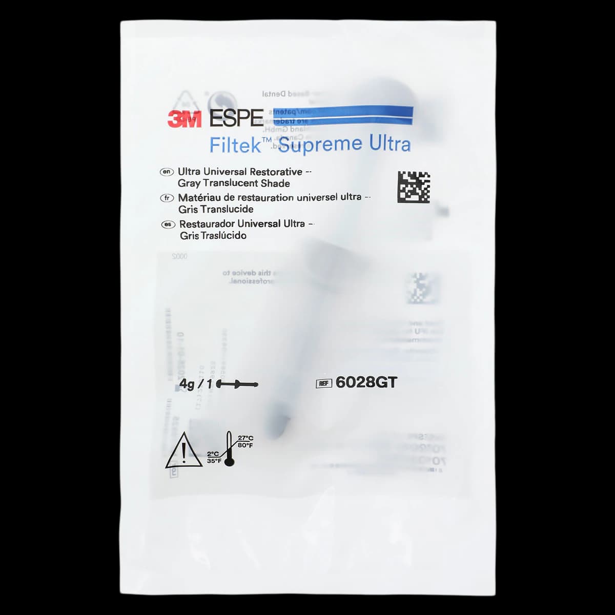Filtek Supreme Ultra Universal Restorative, Grey Translucent, 4 g Syringe Refill, 6028GT - Filtek Supreme Ultra, Universal Composite, Syringe Refill, Grey Translucent, 4 g, 1/Pk, 6028GT - Image 1