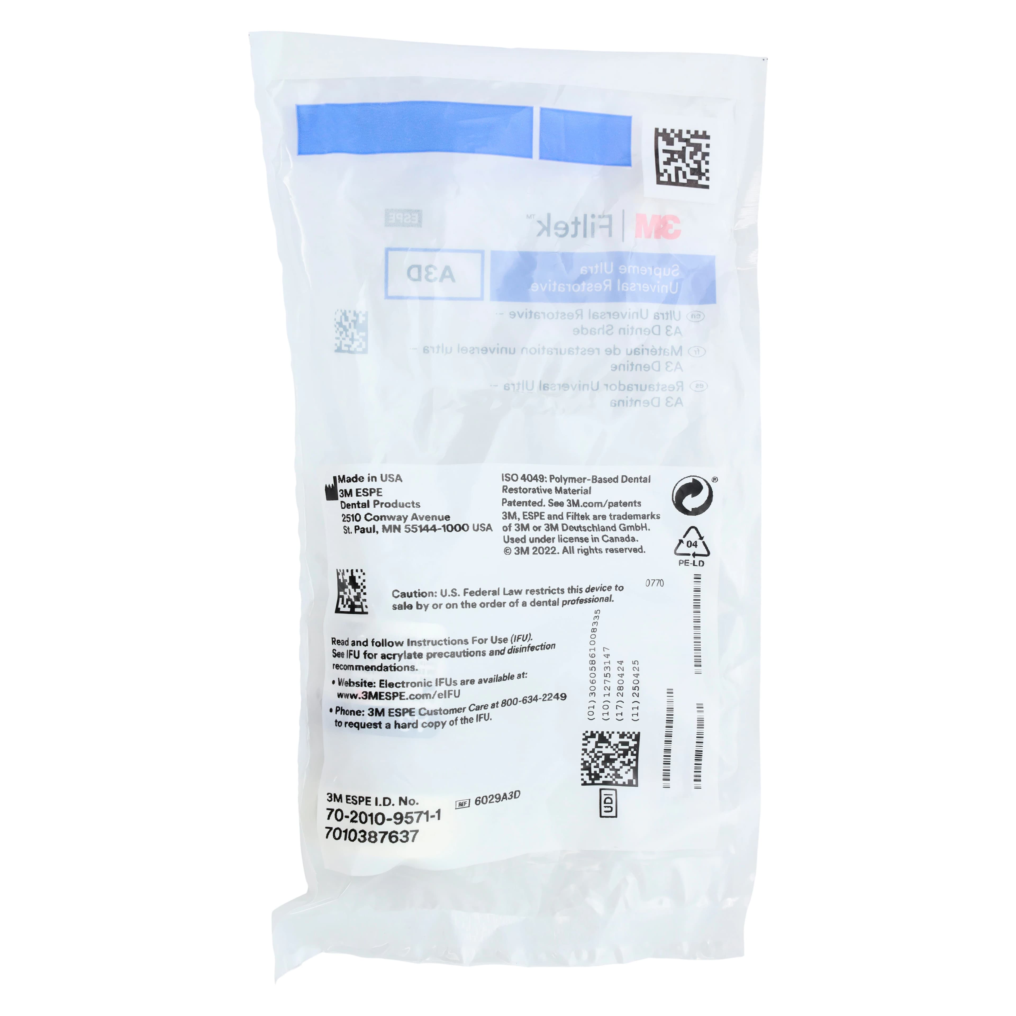 3M Filtek Supreme Ultra Universal Restorative Capsules, A3 Dentin, 0.2 g, 10/Pk, 6029A3D thumbnail 4