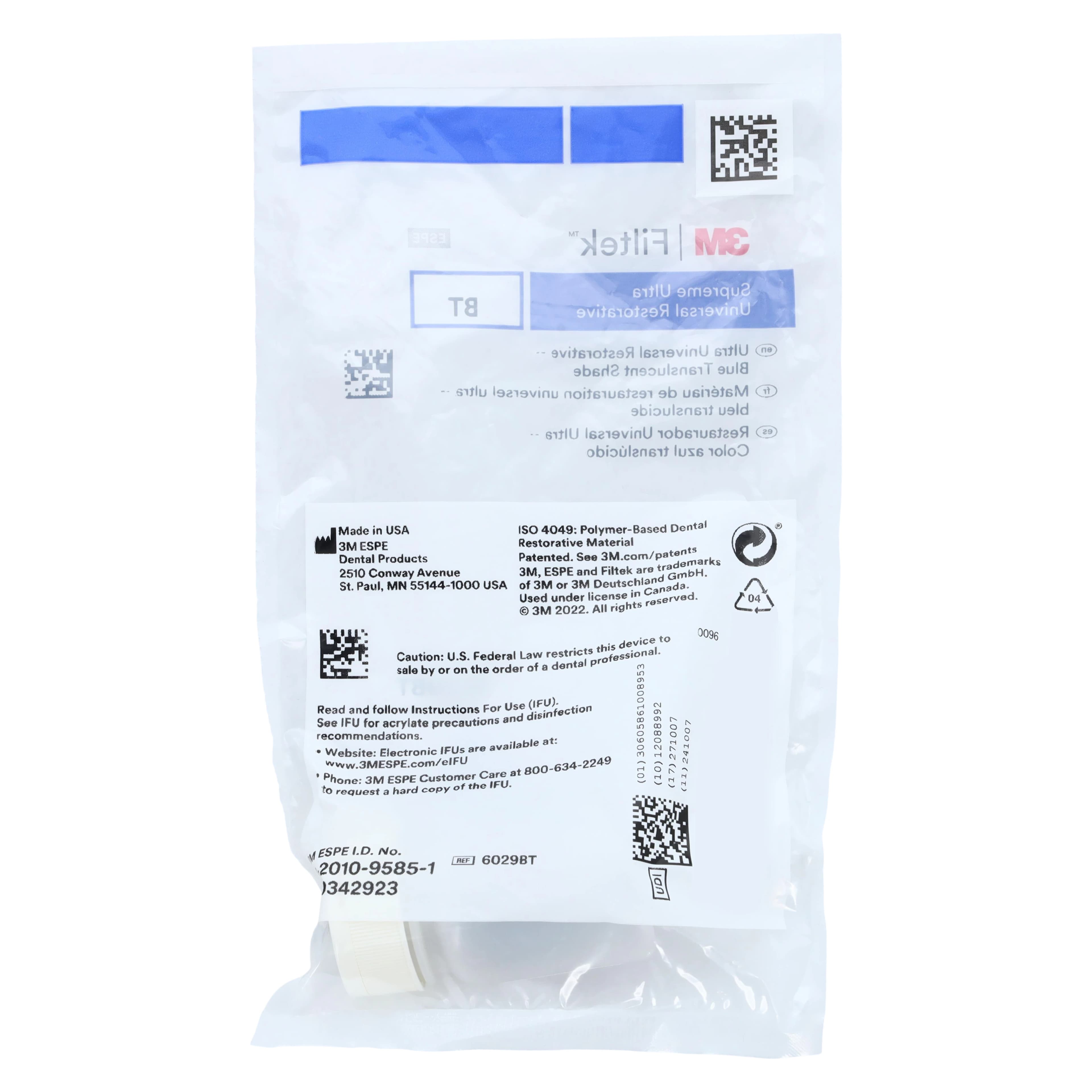 3M Filtek Supreme Ultra Universal Restorative Capsules, Blue Translucent (BT), 0.2 g, 10/Pk, 6029BT thumbnail 6