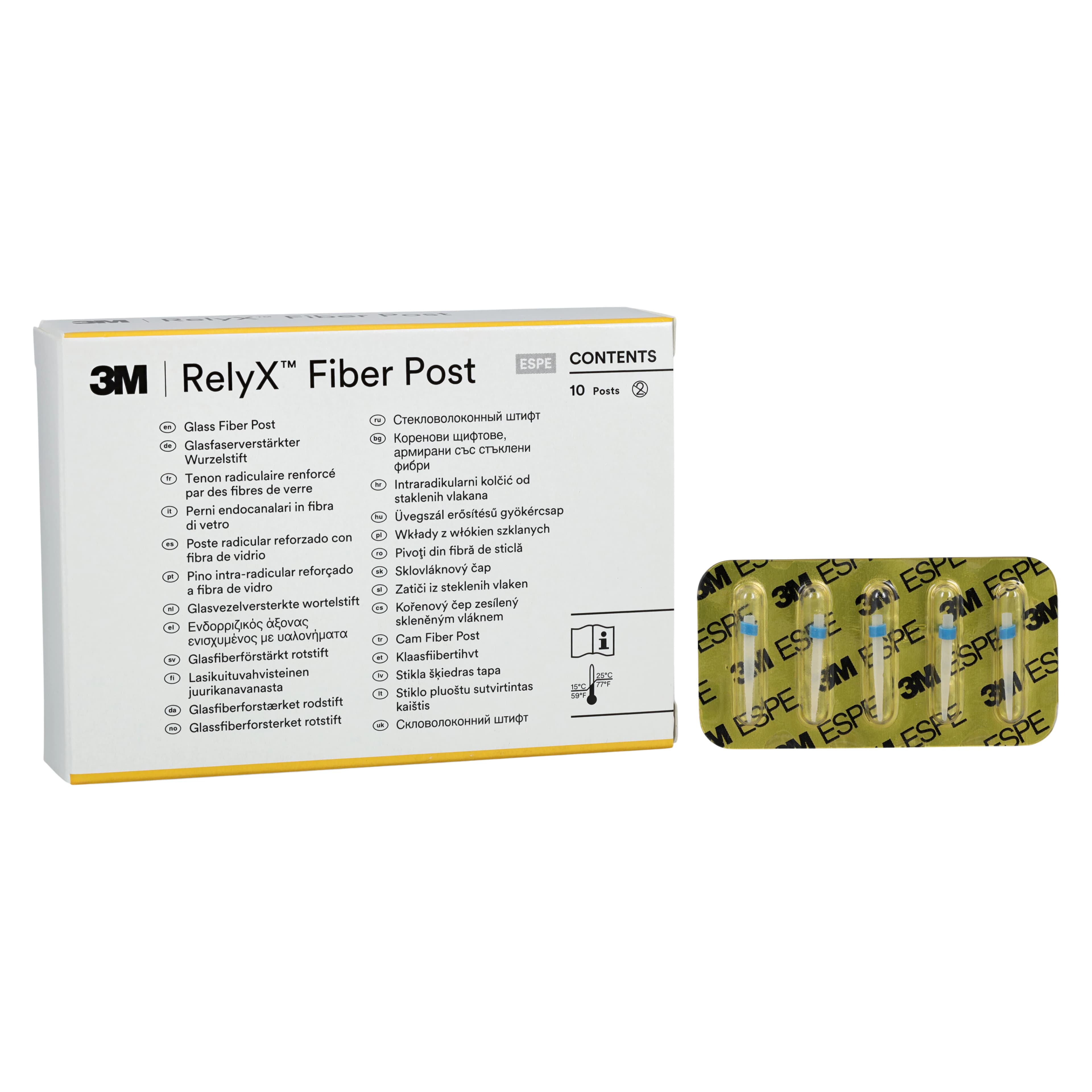 3M RelyX Fiber Post Refill, Size 3, 1.9 mm Diameter, Blue, 10/Pk, 56863 - RelyX Fiber Post Refill Size 3 Blue 10Pk - Image 1