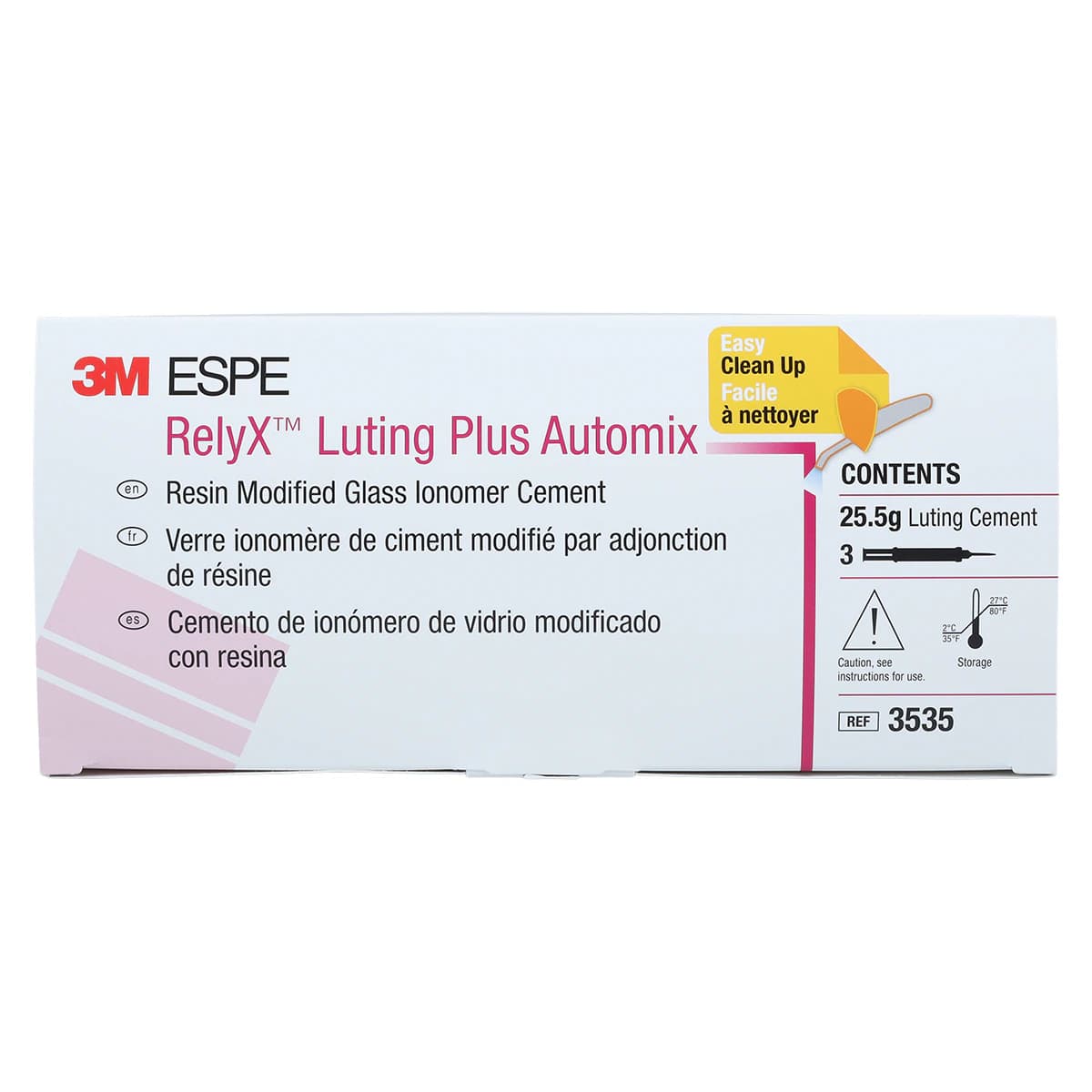 RelyX Luting Plus Automix Resin-Modified Glass Ionomer Cement, Trial Kit, 8.5 g Syringe, 12 Mixing Tips, 3535TK thumbnail 6