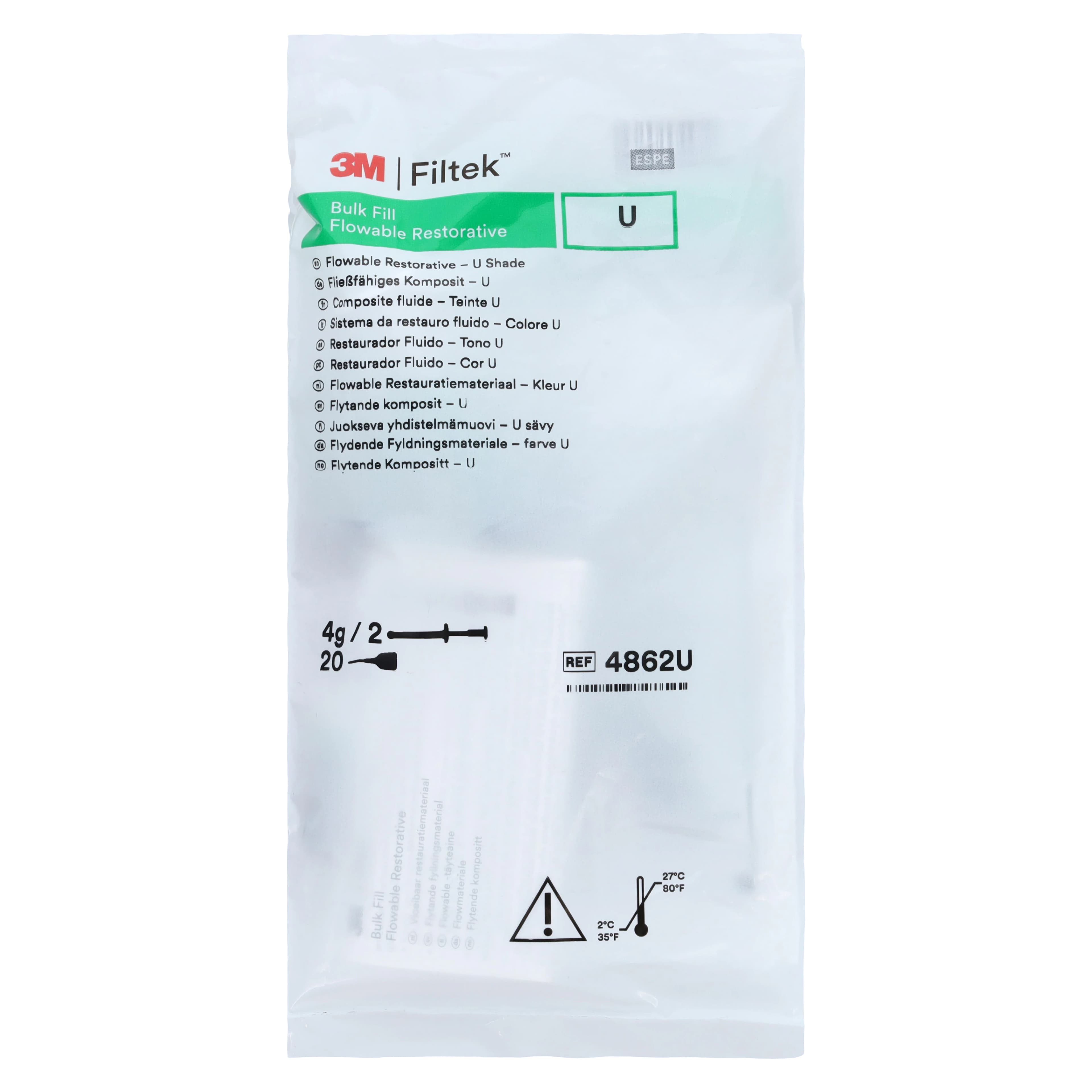 3M Filtek Bulk Fill Flowable Restorative, Universal Shade, 2 g Syringe Refill, 2/Pkg, 4862U thumbnail 8