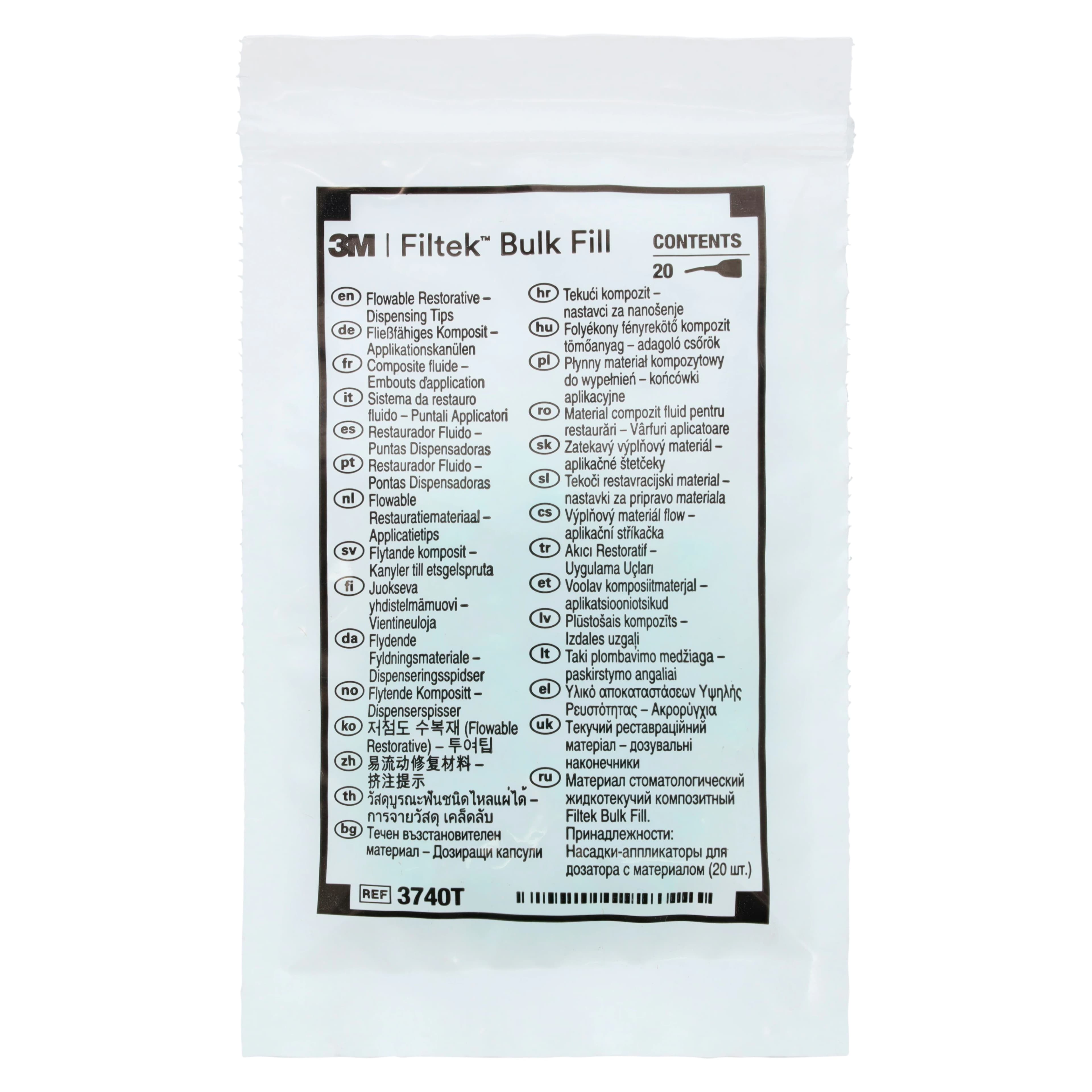 3M Filtek Bulk Fill Flowable Restorative Dispensing Tips, 19 Gauge, Green, 20/Pk, 3740T thumbnail 2