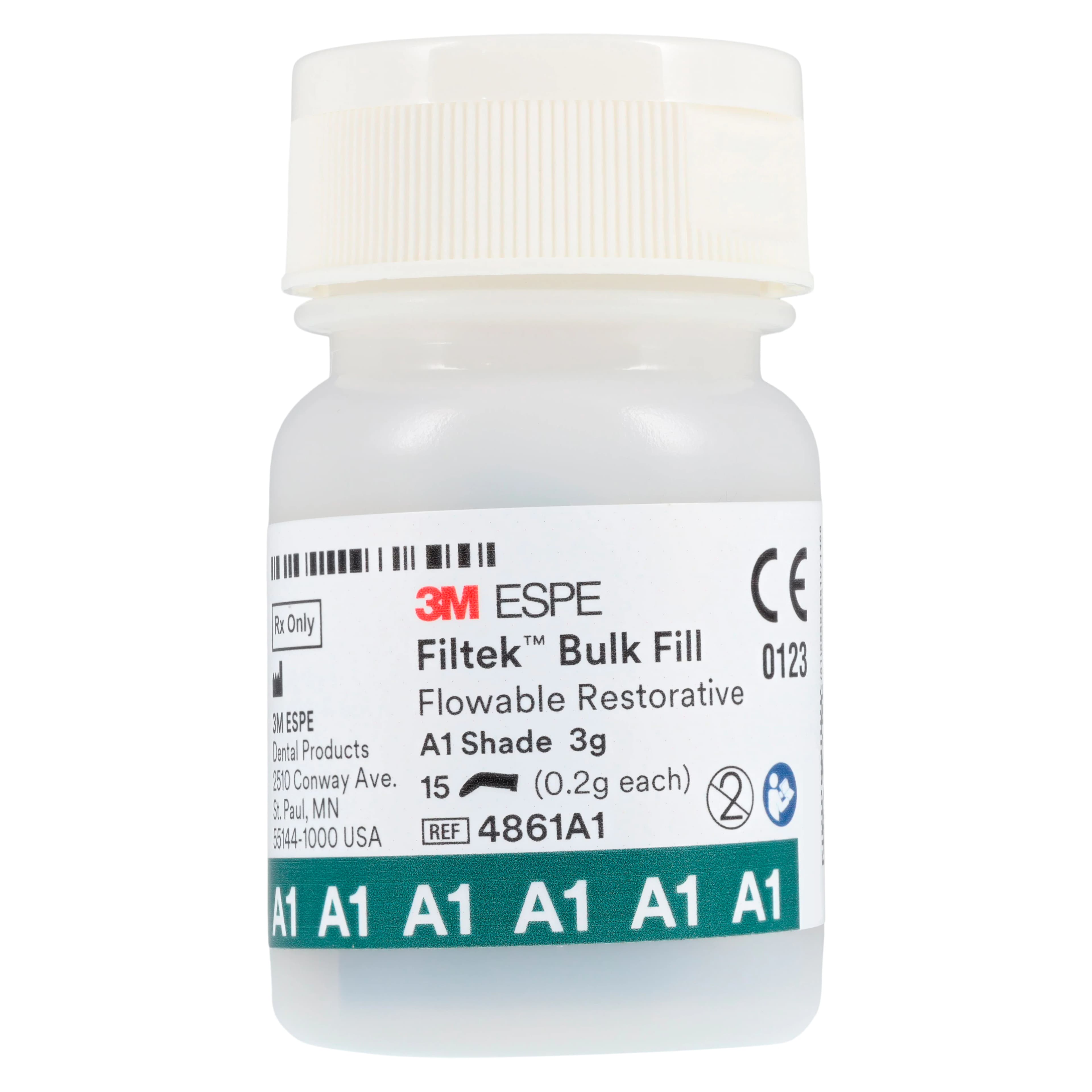 3M Filtek Bulk Fill Flowable Restorative Capsules, Shade A1, 0.2 g, 15/Pk, 4861A1 thumbnail 6