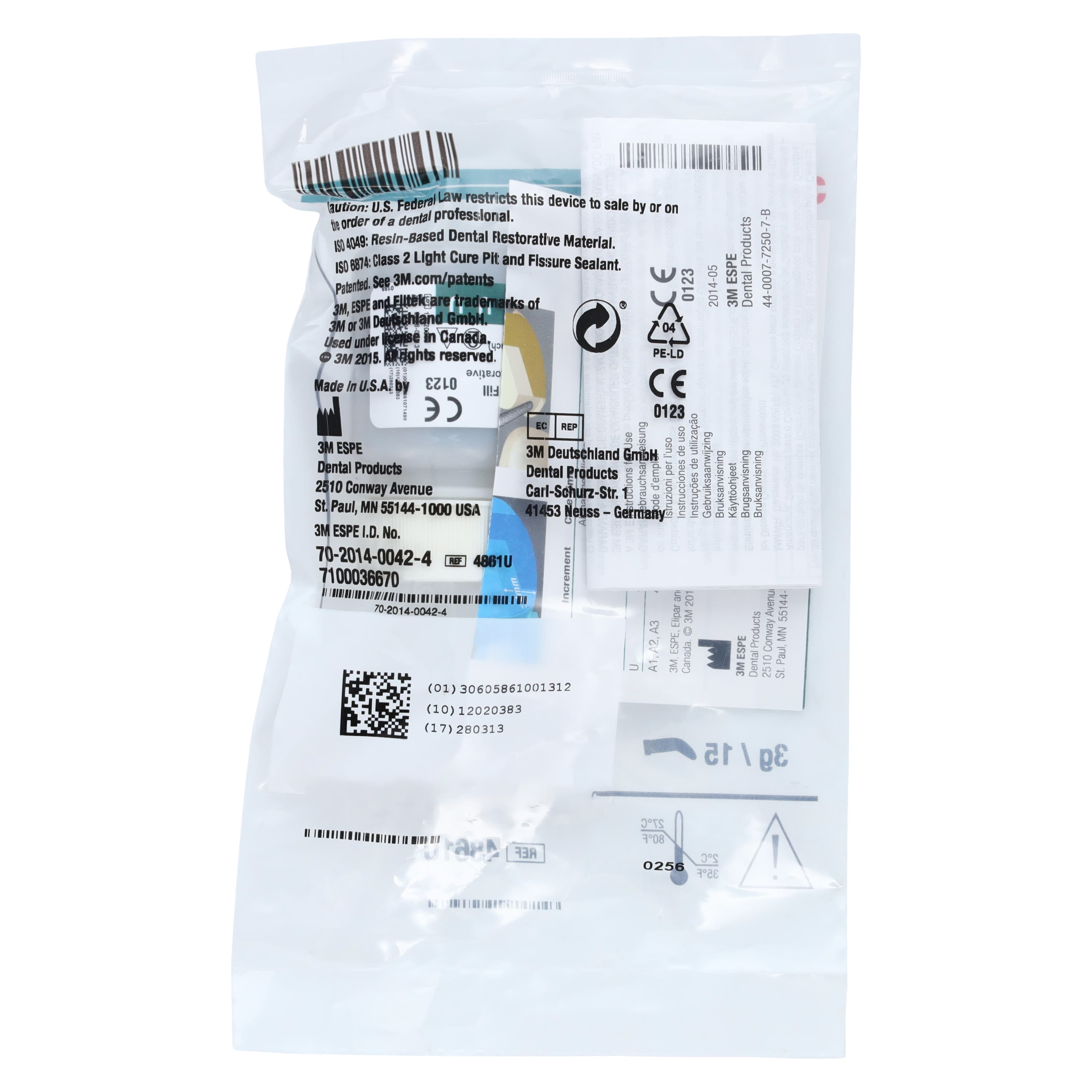 3M Filtek Bulk Fill Flowable Restorative Capsules, Universal Shade, 0.2 g, 15/Pk, 4861U thumbnail 6