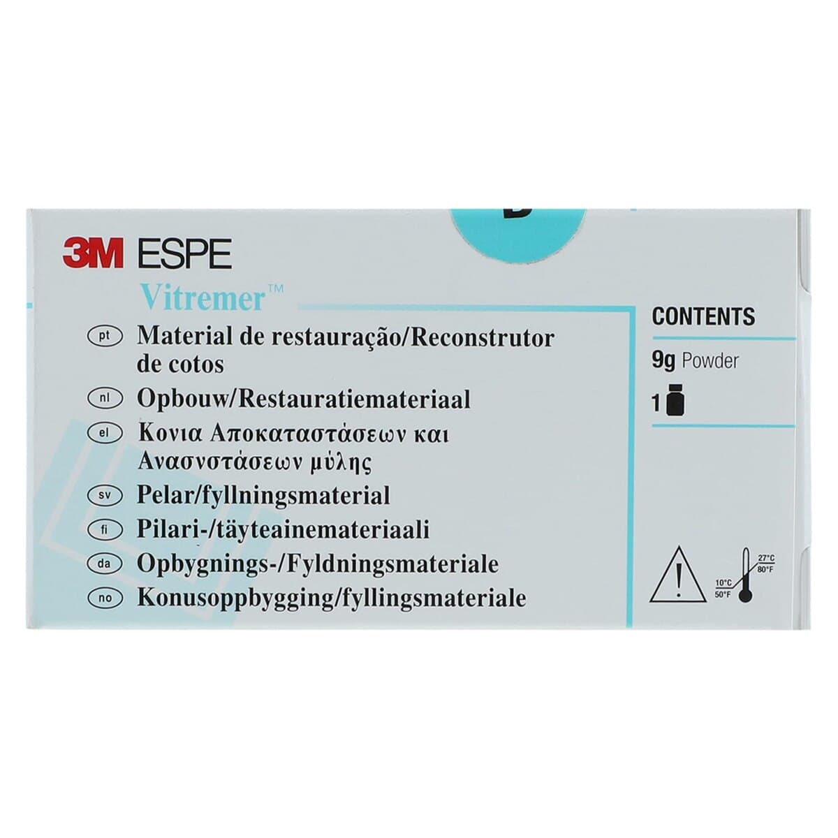 3M Vitremer Core Buildup/Restorative Glass Ionomer Powder Refill, Blue Shade, 9 g Bottle with Spoon, 3303BLUE thumbnail 8
