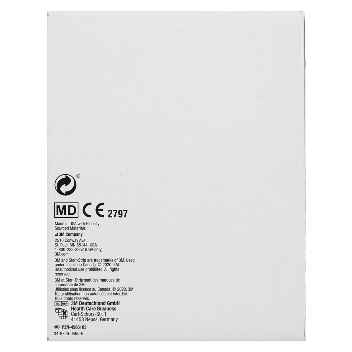 3M Steri-Strip Reinforced Adhesive Skin Closures, 1/2" x 4" (12mm x 100mm), 6 Strips/Envelope, 50 Envelopes/Box, R1547 thumbnail 6