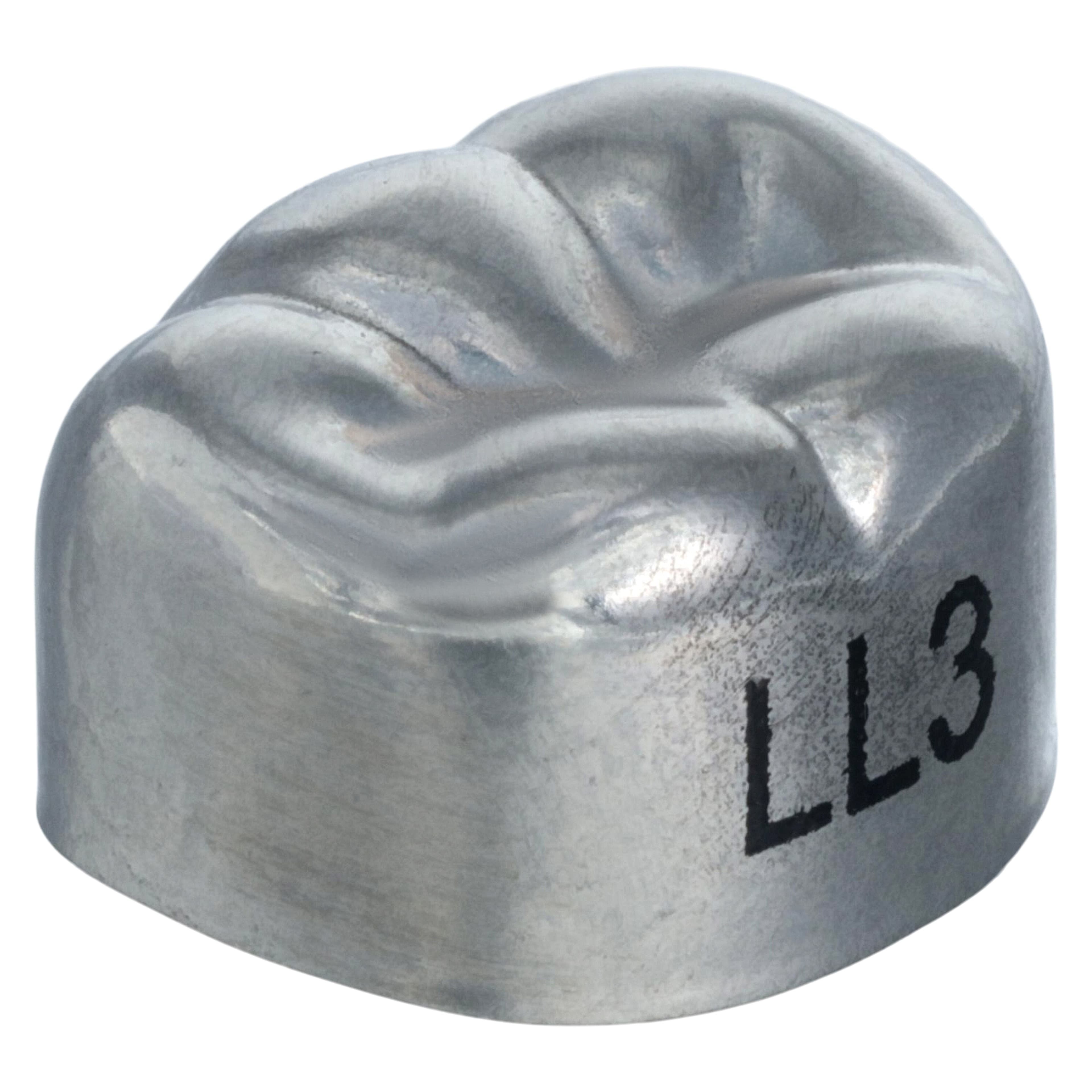 3M Unitek Stainless Steel Primary Molar Crown, Lower Left Second Primary Molar, Size 3 (LL3), 5/Box, 900233 thumbnail 3