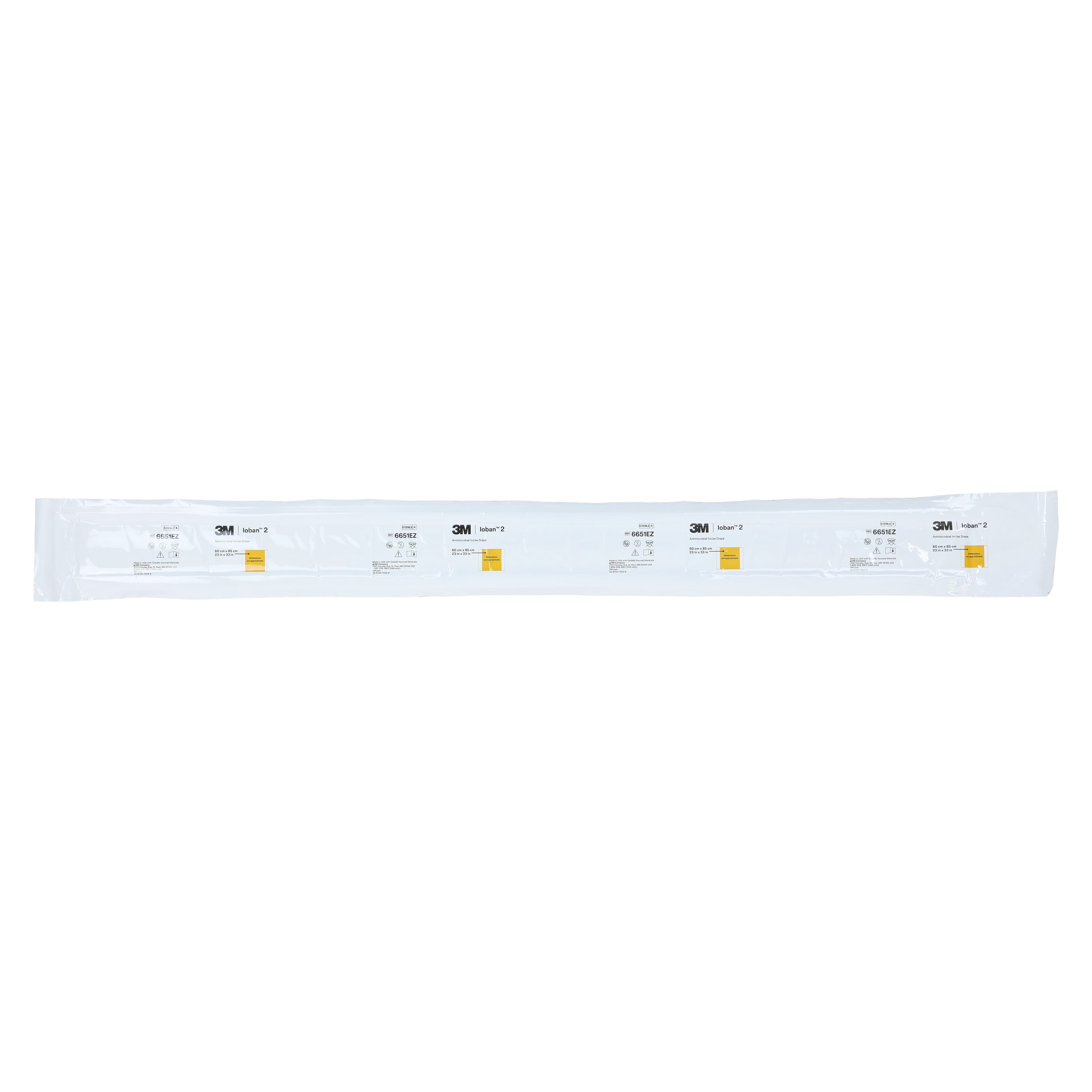 3M Ioban 2 Antimicrobial Incise Drape, 23" x 33", Sterile, Non-Fenestrated, 10/Bx, 6651EZ thumbnail 2
