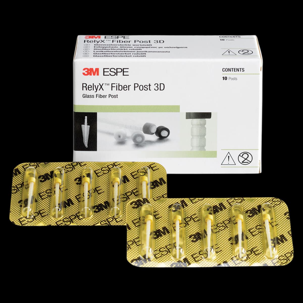 3M RelyX Fiber Post 3D Glass Fiber Post, Size 1 (1.3mm), Yellow, Refill, 10/Bx, 56949 thumbnail 2