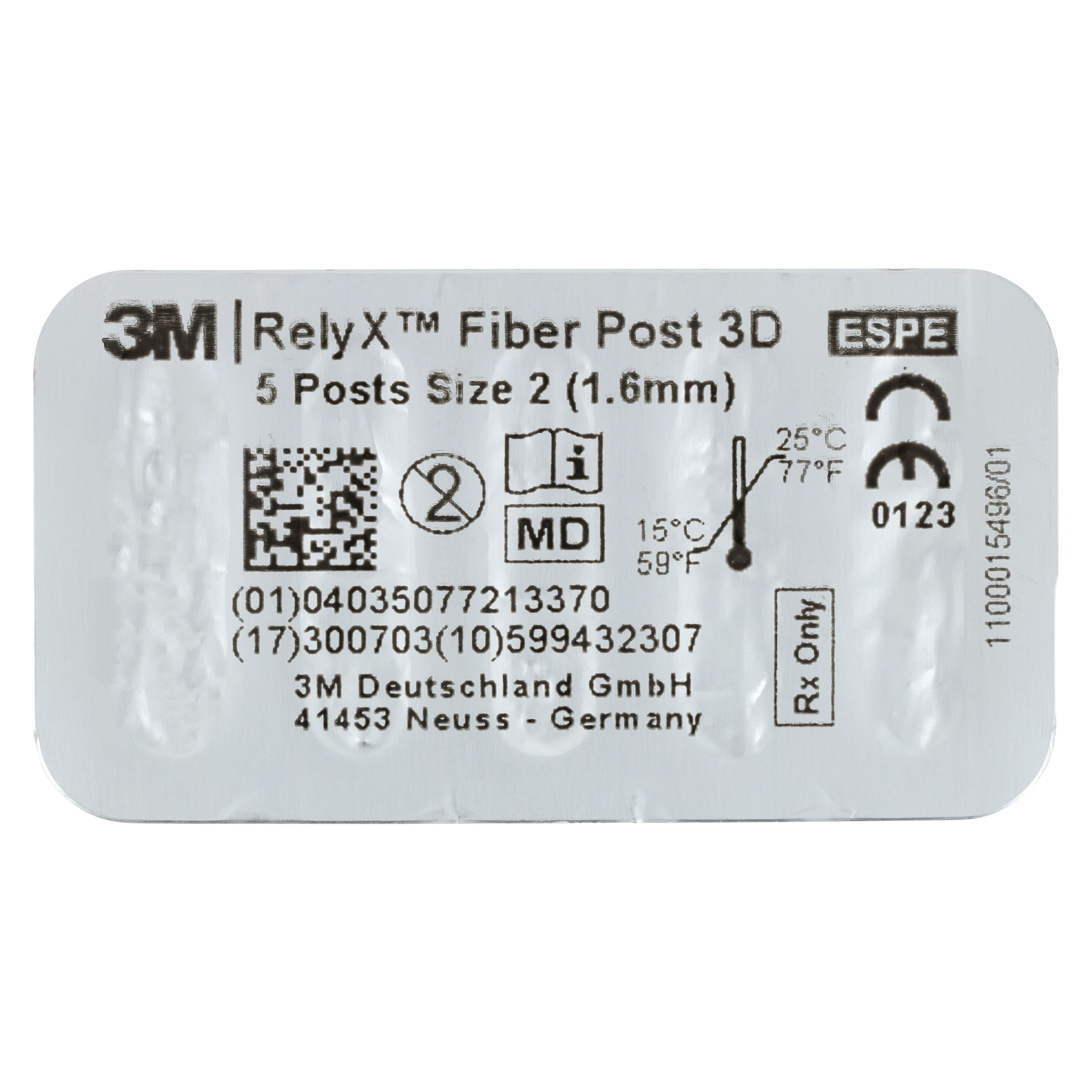 3M RelyX Fiber Post 3D Glass Fiber Post Refill, Size 2, Red, 1.6 mm, 10/Pk, 56950 thumbnail 4