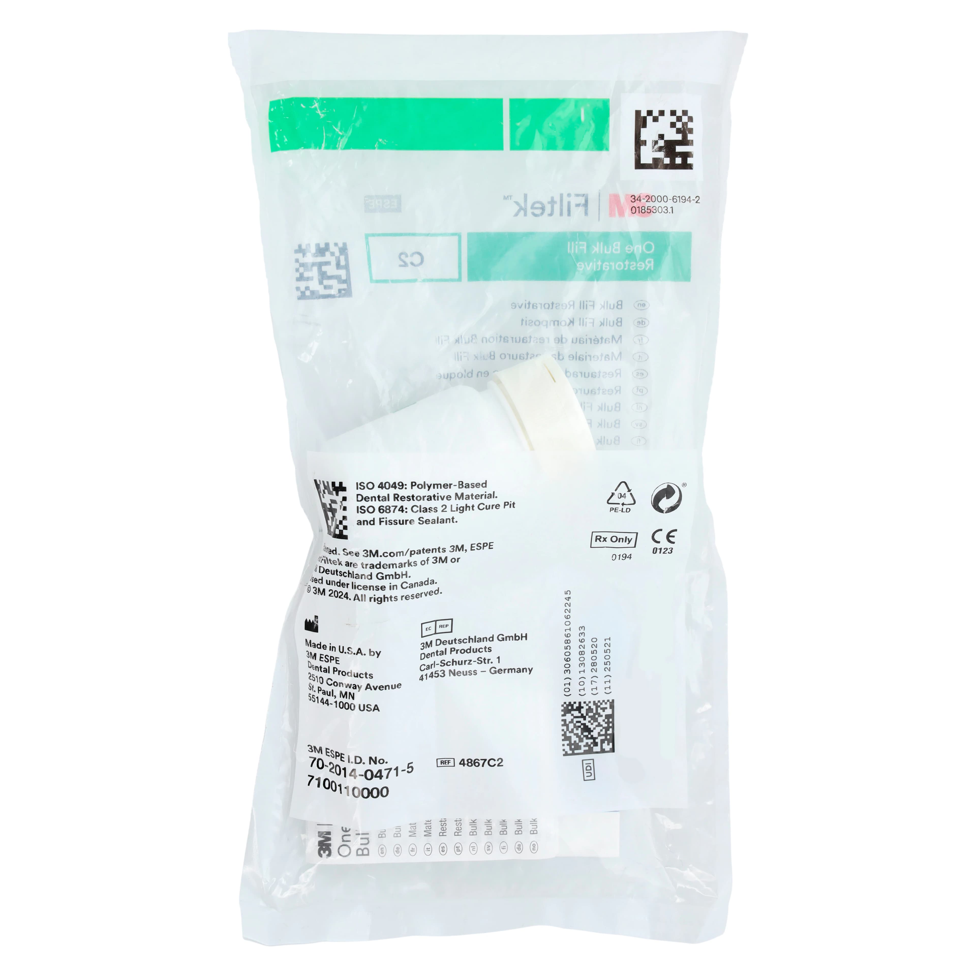 3M Filtek One Bulk Fill Restorative Capsules, Shade C2, 0.2 g, 20/Pk, 4867C2 thumbnail 5