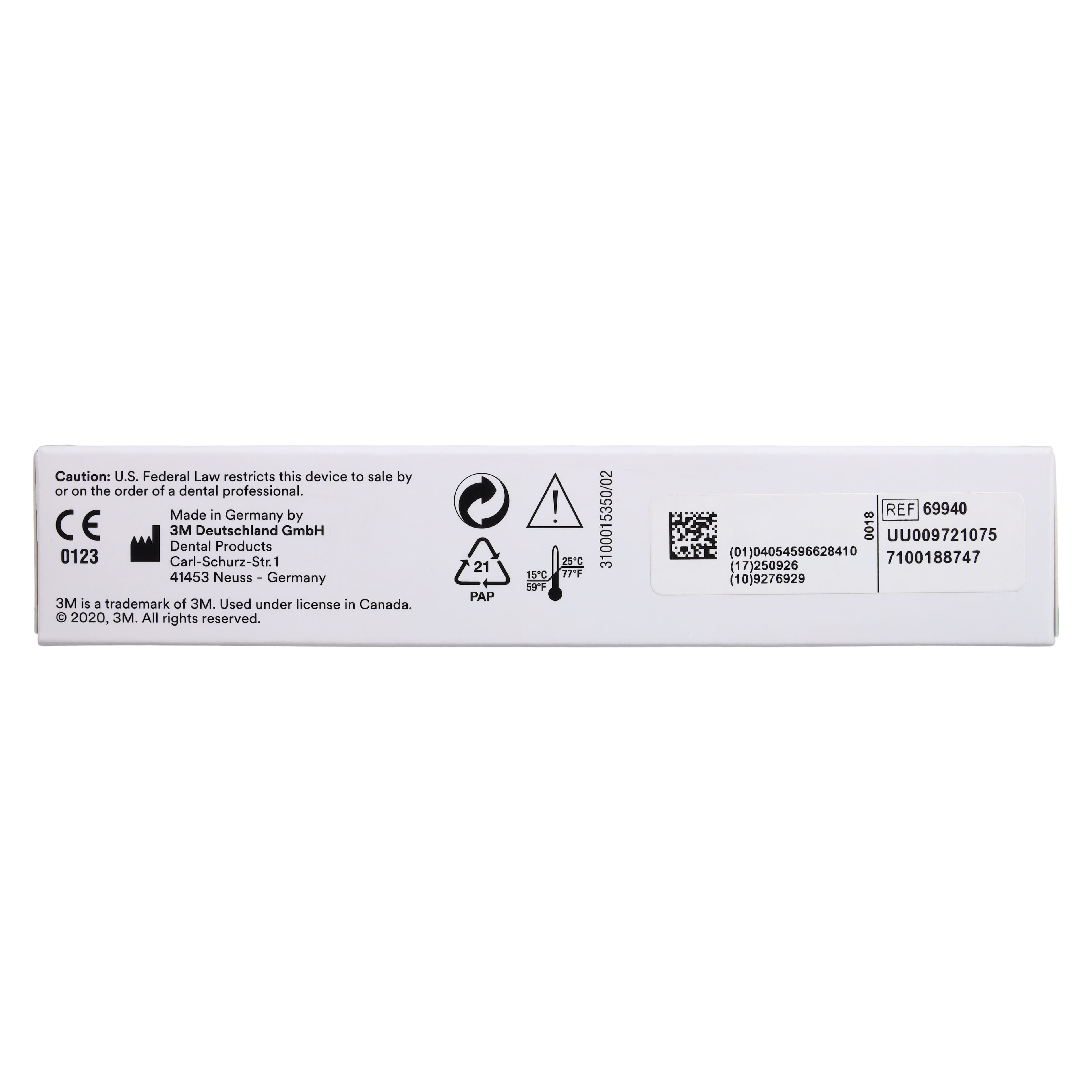 3M (Solventum) Chairside Zirconia Crown Block for CEREC, 20 mm, Shade BL (Bleach), Refill 5/Pk, 69940 thumbnail 6