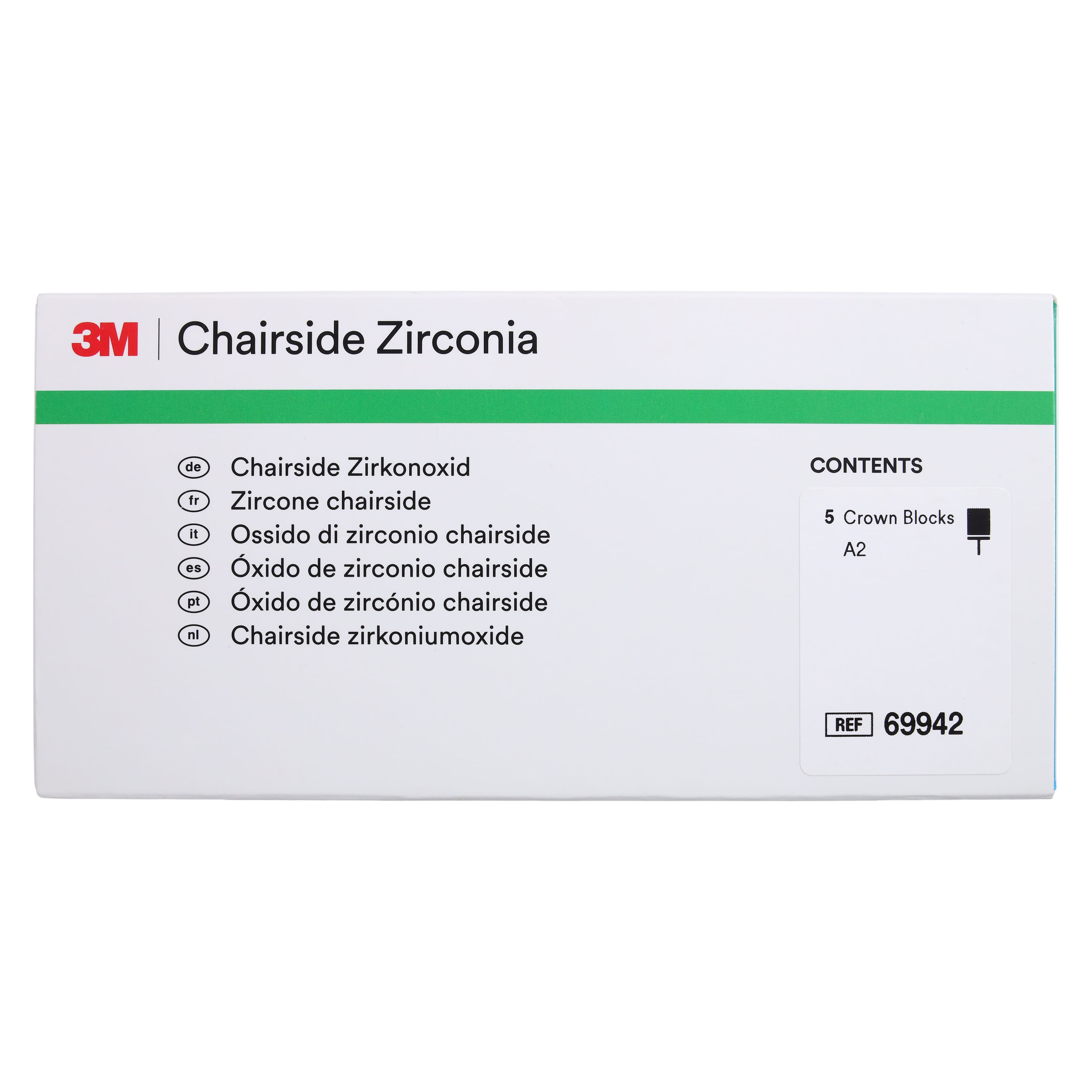 Solventum (3M) Chairside Zirconia Crown Block Refill for CEREC, Shade A2, 20 mm, 5/Pkg, 69942 thumbnail 5