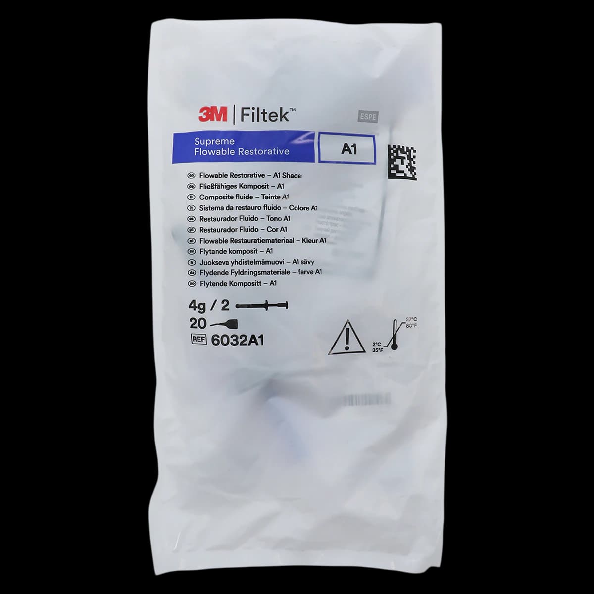 3M Filtek Supreme Ultra Flowable Restorative Syringe Refill, Shade A1, 2 g, 2/Pk, 6032A1 - Filtek Supreme Ultra Flowable, Syringe Refill, 2 g, A1, 2/Pk - Image 1