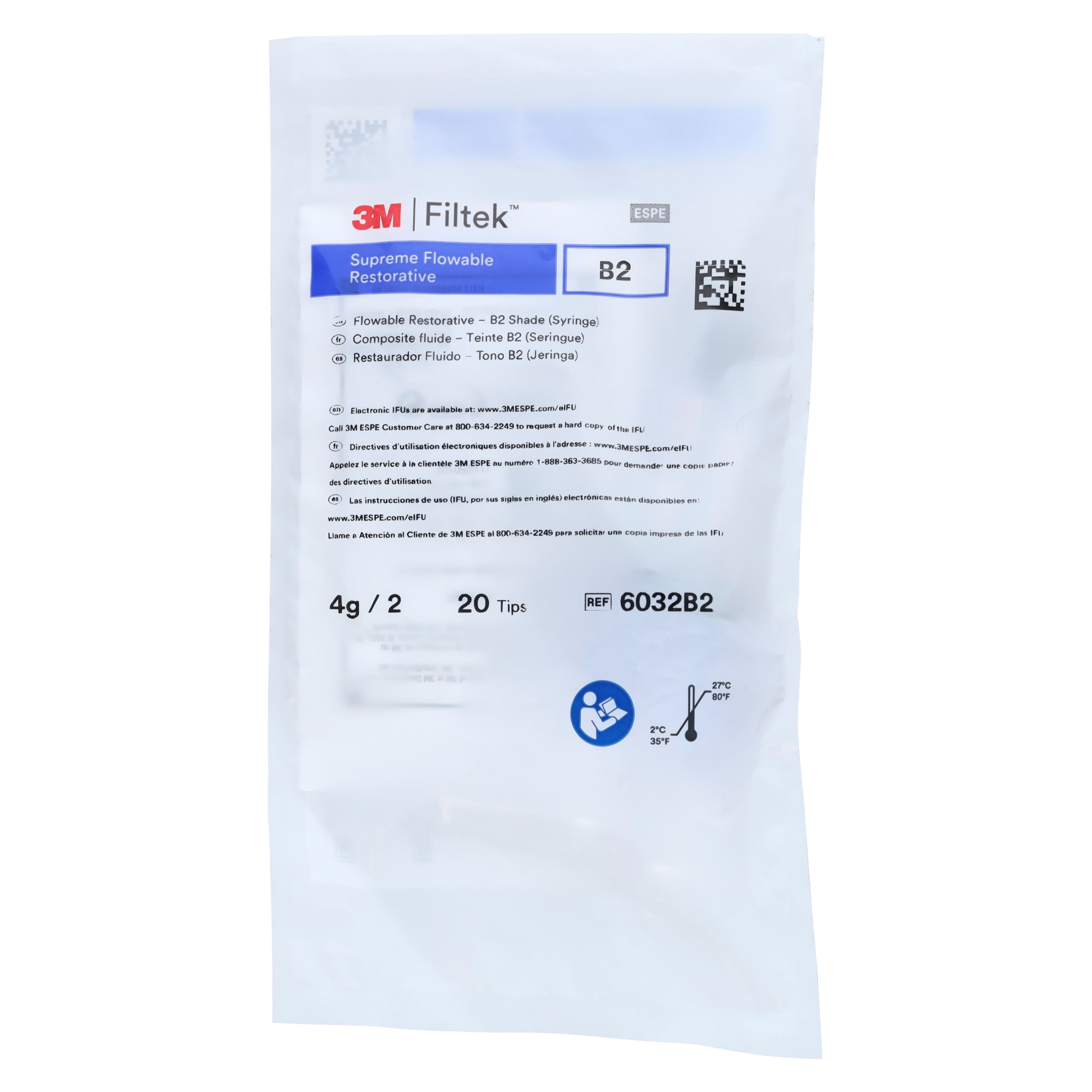 3M Filtek Supreme Ultra Flowable Restorative Syringe Refill, Shade B2, 2 g, 2/Pk, 6032B2 thumbnail 8