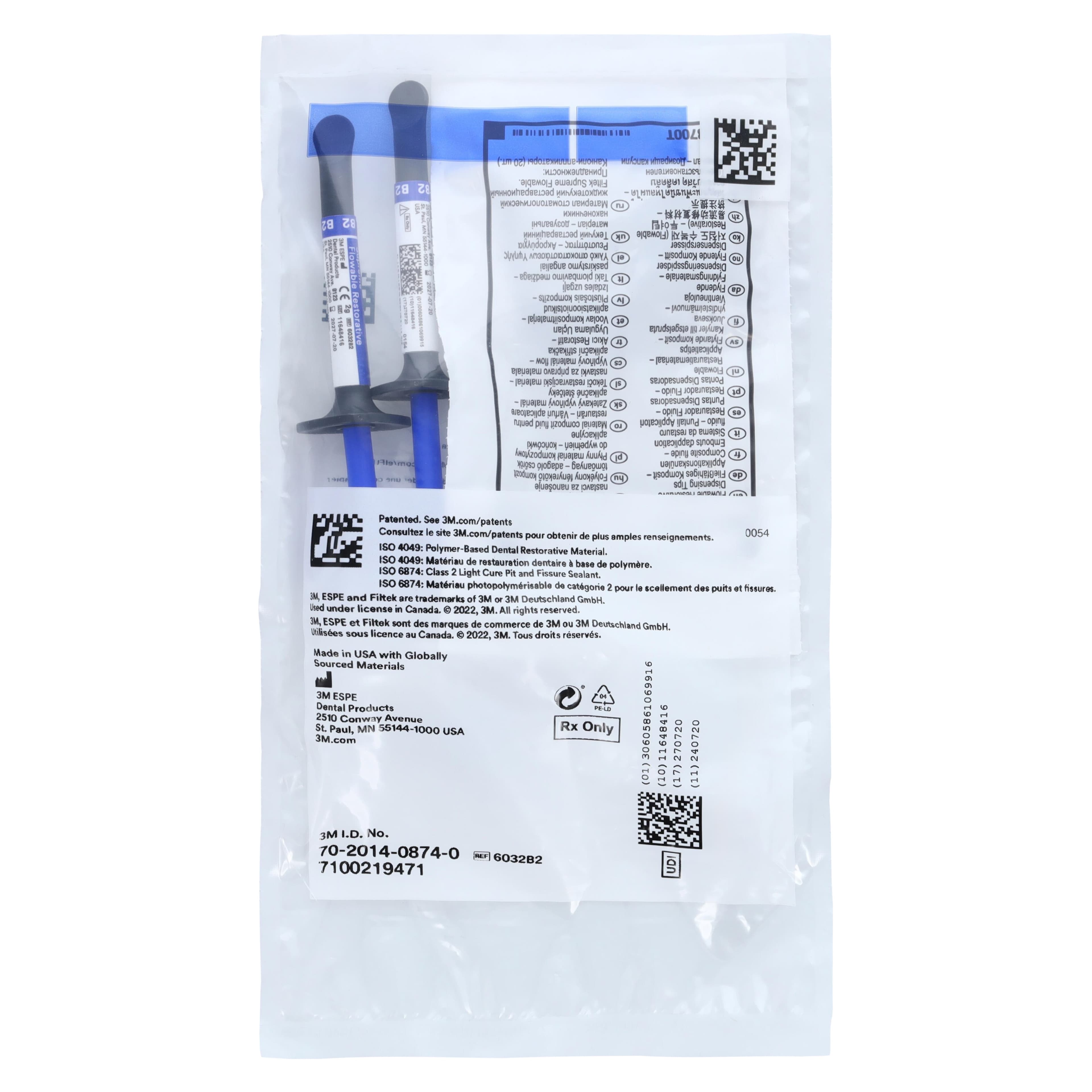 3M Filtek Supreme Ultra Flowable Restorative Syringe Refill, Shade B2, 2 g, 2/Pk, 6032B2 thumbnail 9