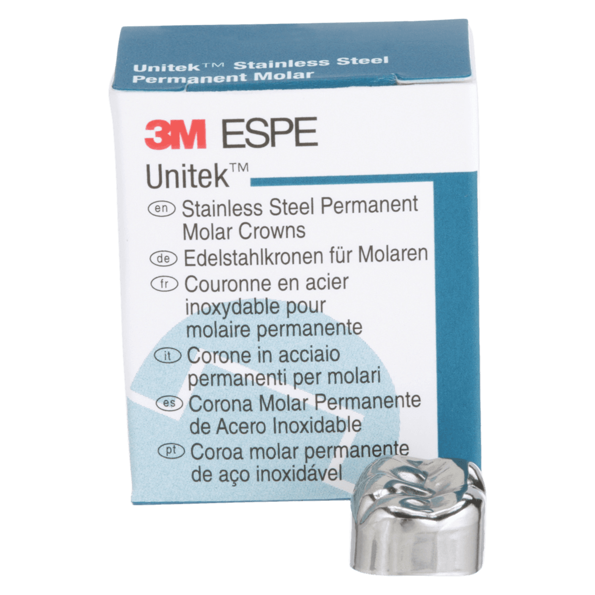 3M Unitek Stainless Steel Permanent Molar Crown, Lower Right First Permanent Molar, Size 6 (1LR6), 5/Box, 900346 thumbnail 2
