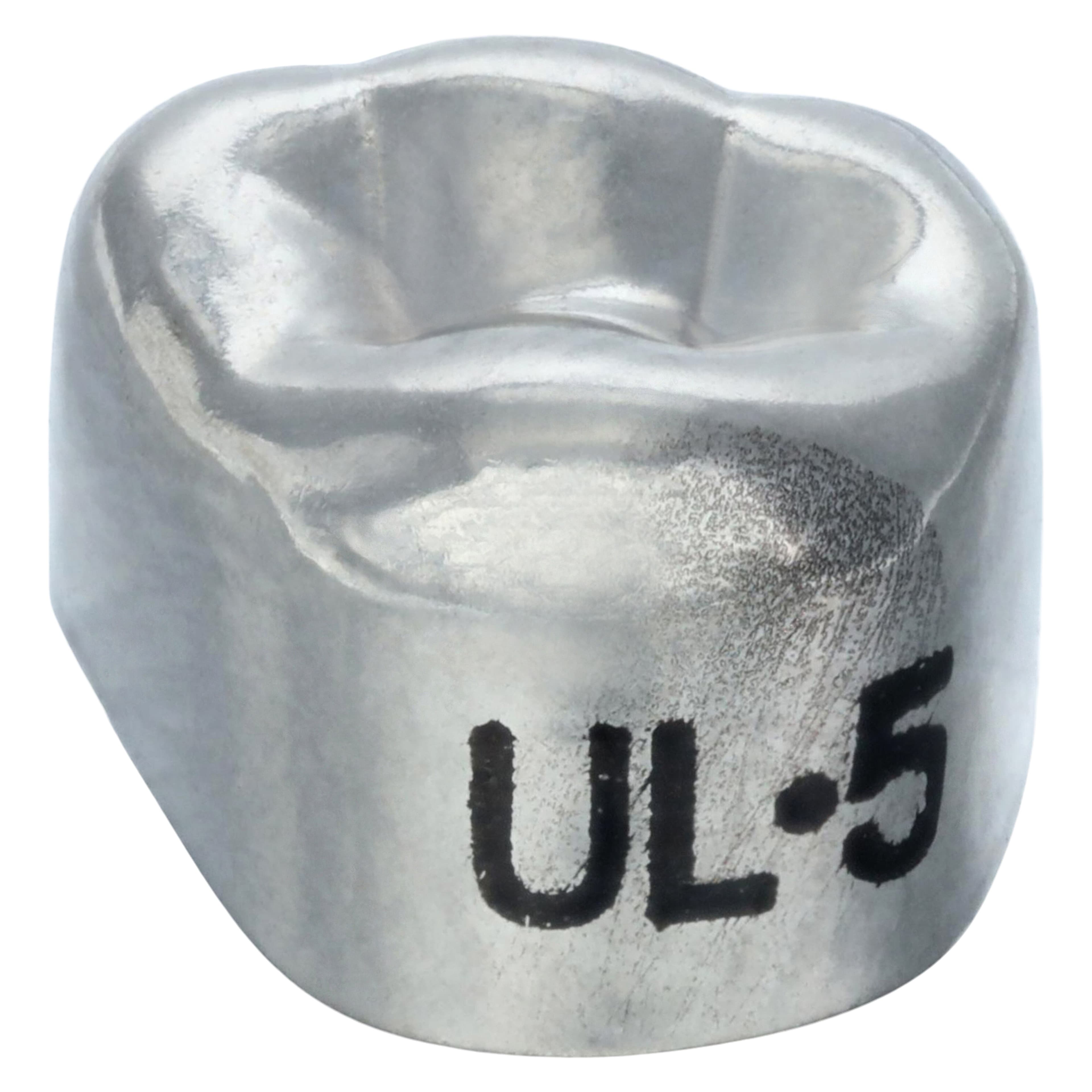 3M Unitek Stainless Steel Primary Molar Crown, Upper Left First Molar, Size 5, 5/Box, 900115 thumbnail 3